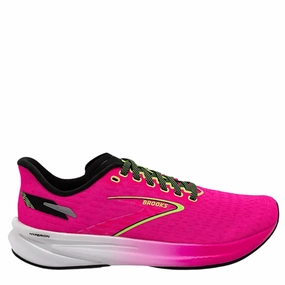 Easy Slip On Recovery time Brooks Women's Hyperion GTS Running Shoes - Pink Glo/Green/Black