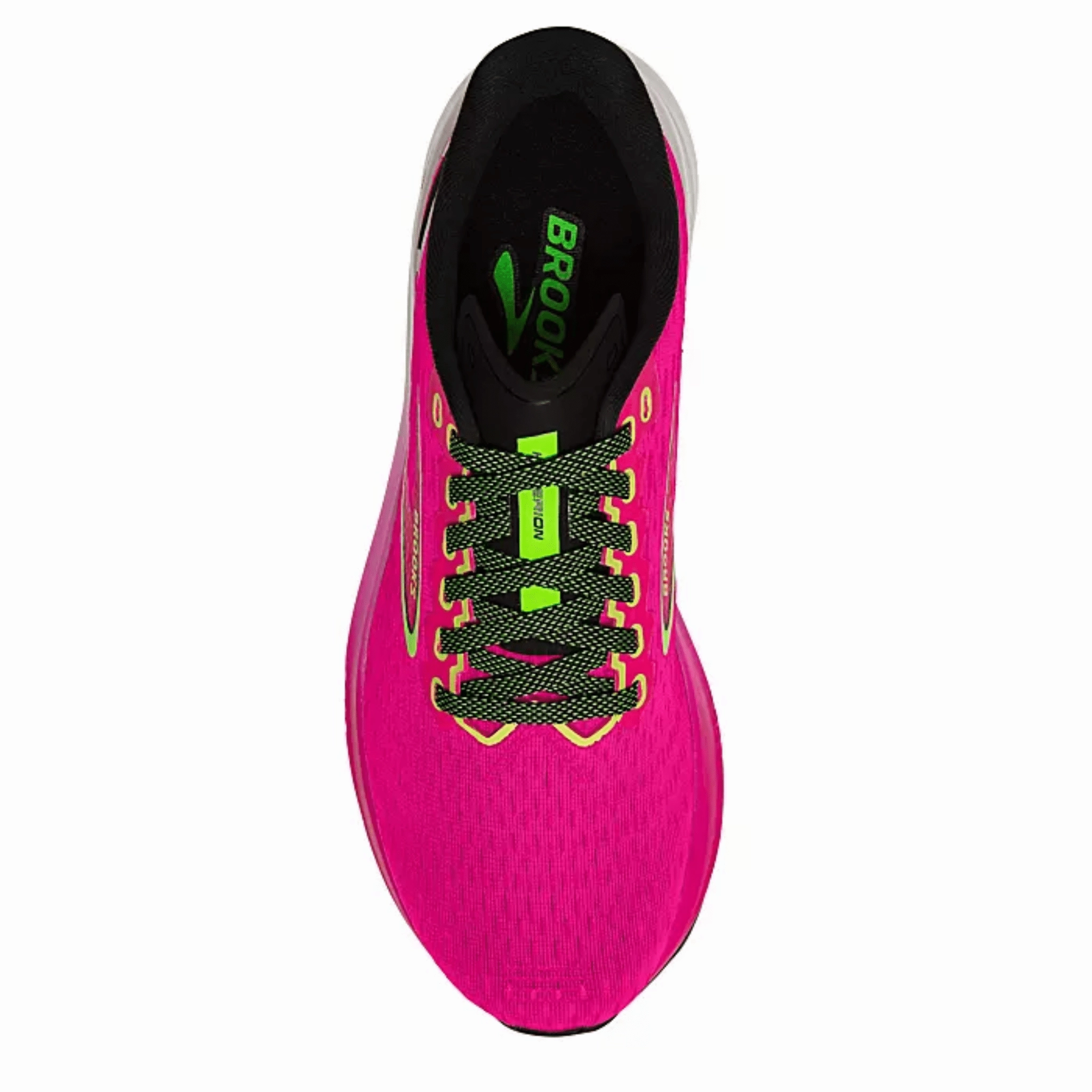 Stitch Free Construction Ultra Flexible Brooks Women's Hyperion GTS Running Shoes - Pink Glo/Green/Black
