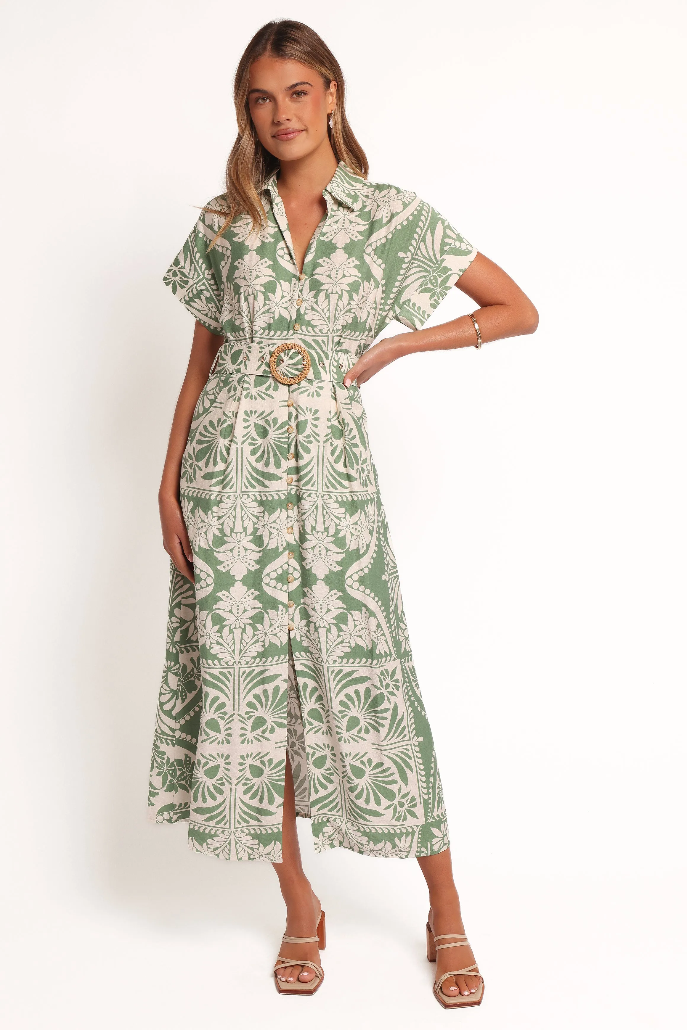 Wardrobe-Staple Inner Glow Preston Midi Dress - Green Floral
