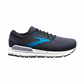 High Rebound Foam Brooks Men's Addiction GTS 15 Running Shoes - India Ink/Black/Blue