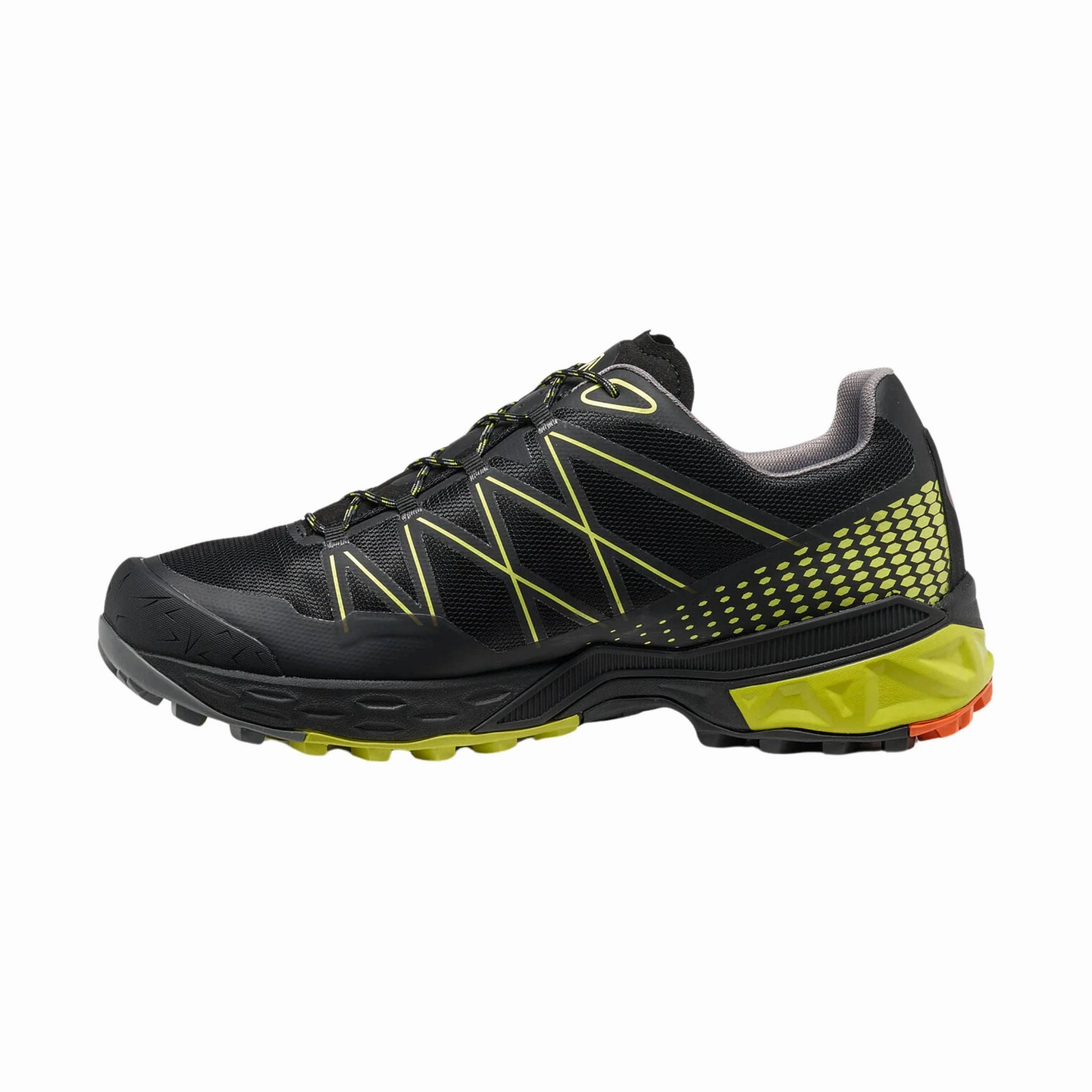 Asolo Men's Tahoe GTX Hiking Shoes - Black/Safety Yellow Boost Power Reinforced Heel Cup