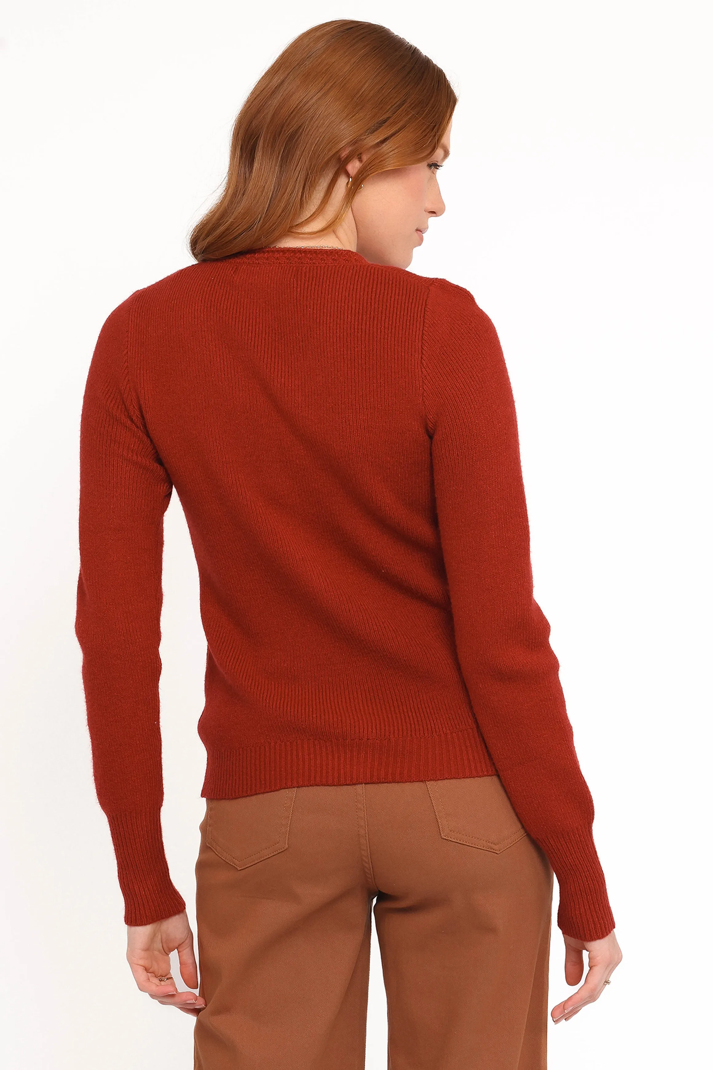 Quay Button Front Cardigan - Red Street Comfort