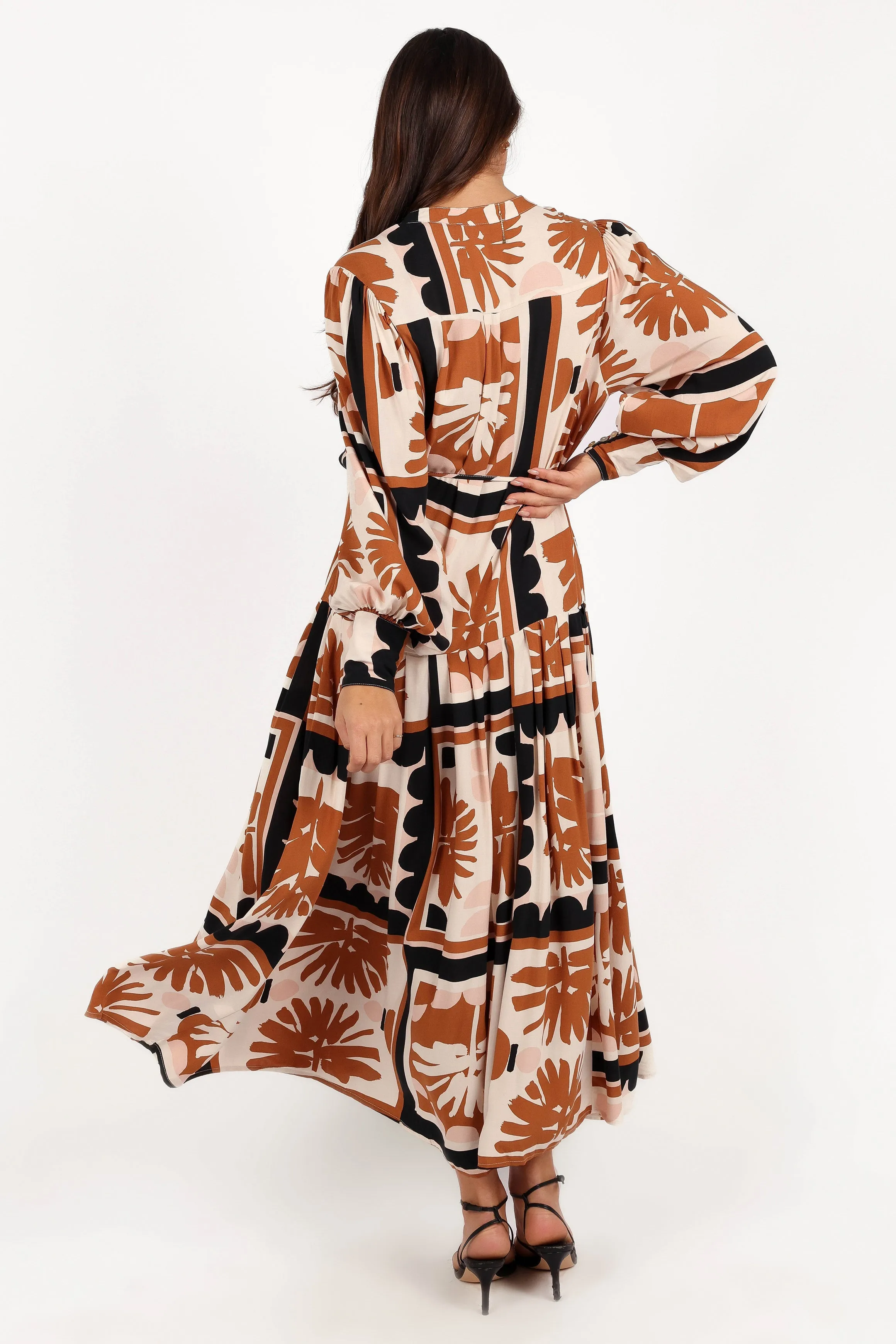 Jules Long Sleeve Dress - Multi Street Style Classic Fit