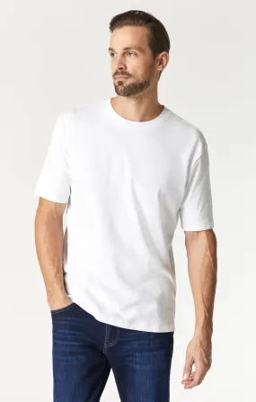 BASIC CREW NECK T-SHIRT IN WHITE Valentine's Day slim fit