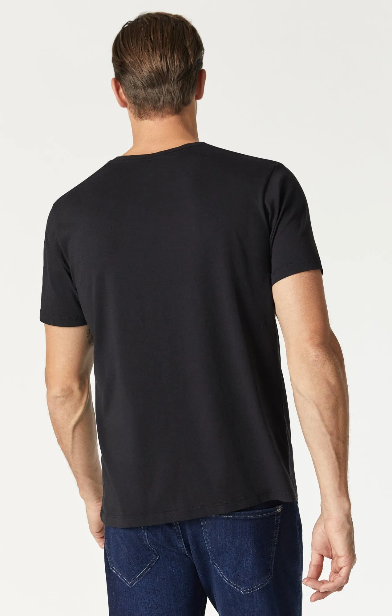 EcoFriendlyDyes BASIC CREW NECK T-SHIRT IN BLACK