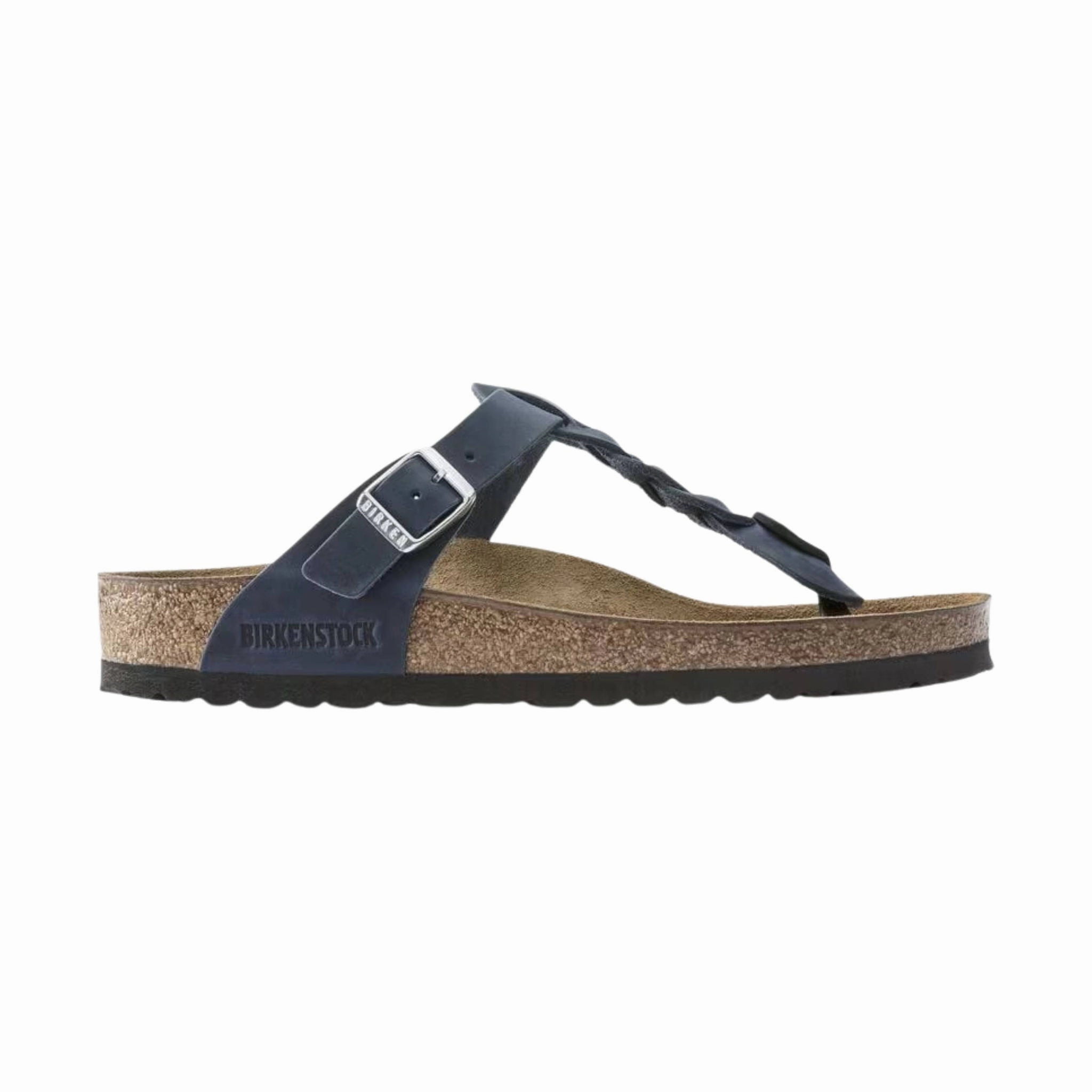 Weight Distribution System Birkenstock Gizeh Braided Sandals - Oiled Leather Navy