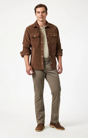 Cozy And Stylish Relaxed Wear MATT RELAXED STRAIGHT LEG IN OLIVE CASUAL TWILL
