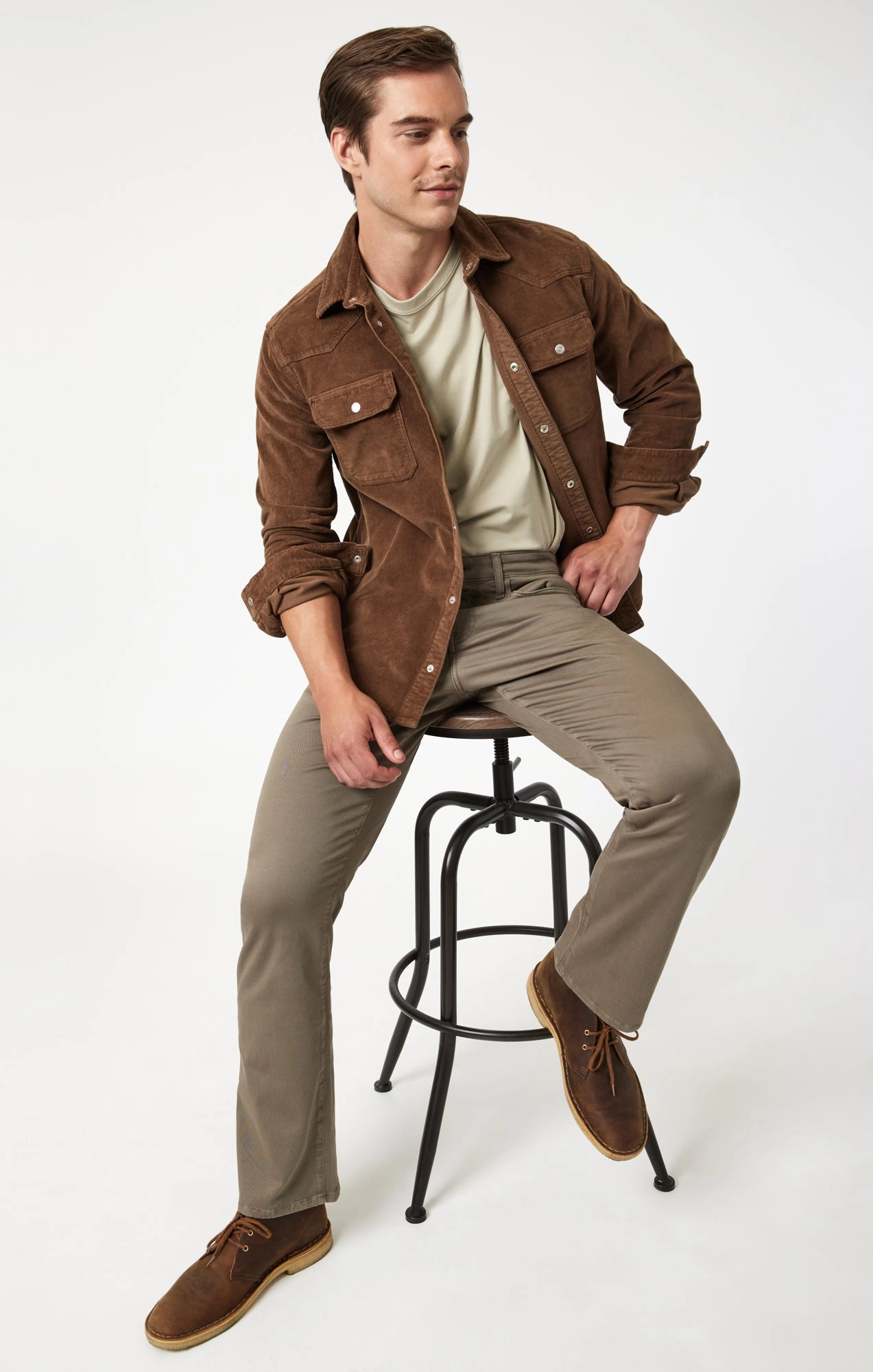 Loose Design MATT RELAXED STRAIGHT LEG IN OLIVE CASUAL TWILL