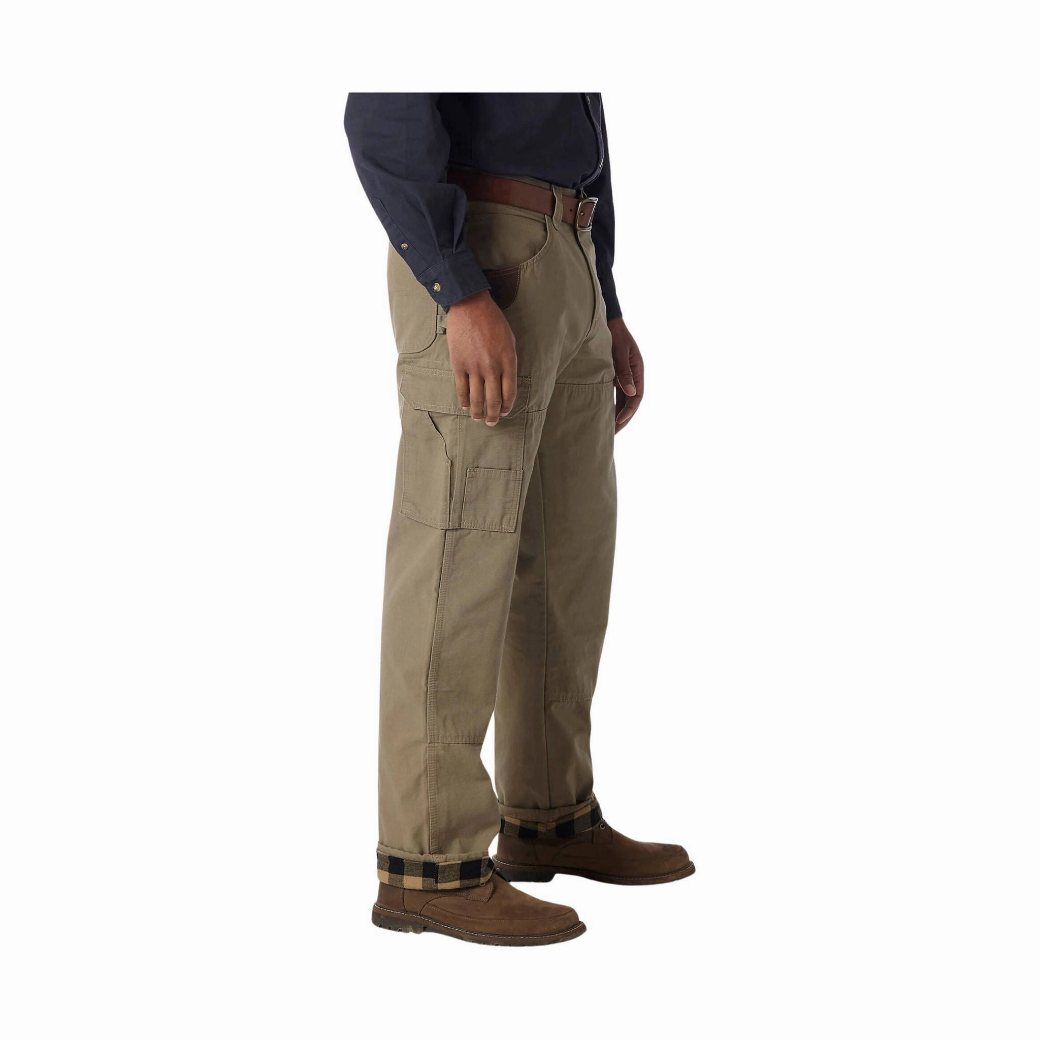 Wrangler Men's Riggs Workwear Lined Ripstop Ranger Pant - Bark HighRiseWaistband Comfy All-Day