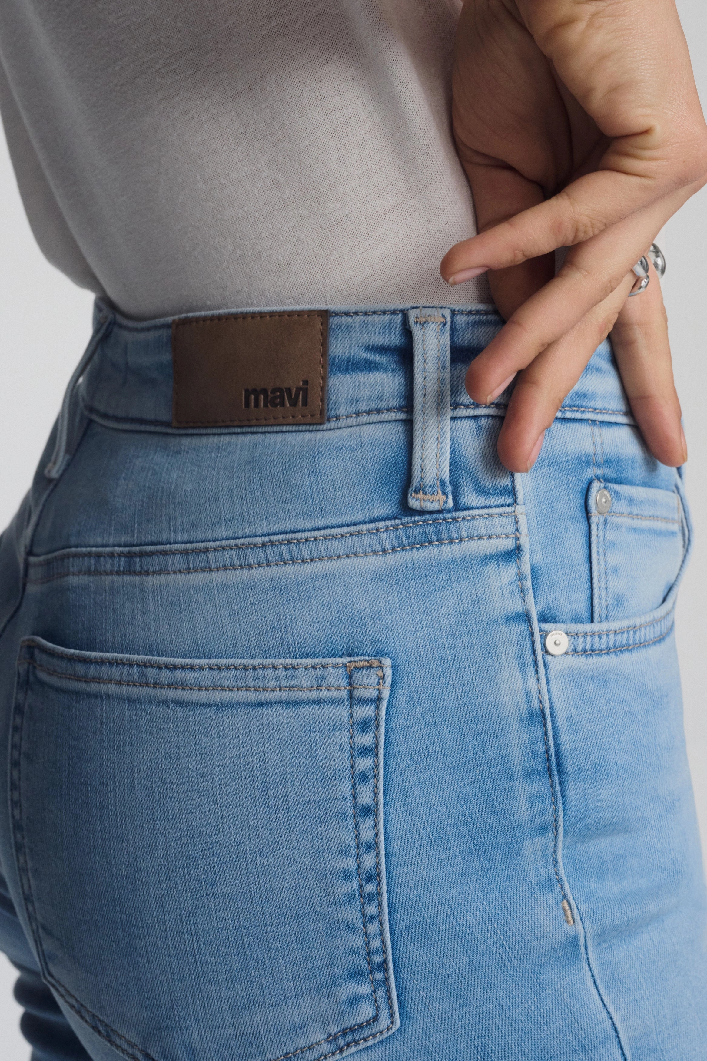 Outdoor Adventure Party Look Youth Style SYDNEY FLARE IN LIGHT BLUE FEATHER BLUE