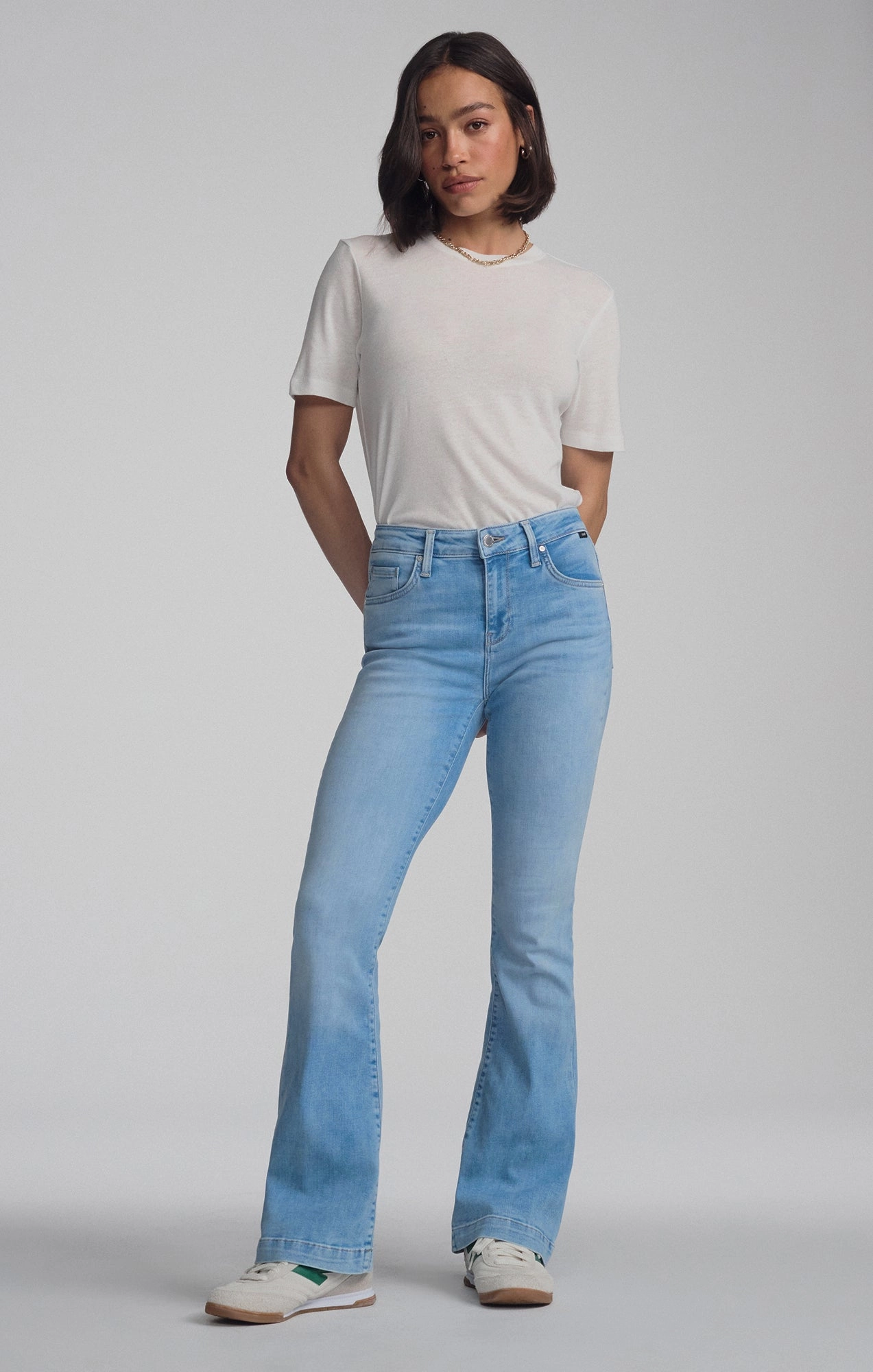 SYDNEY FLARE IN LIGHT BLUE FEATHER BLUE Year Round Piece Stay Stylish