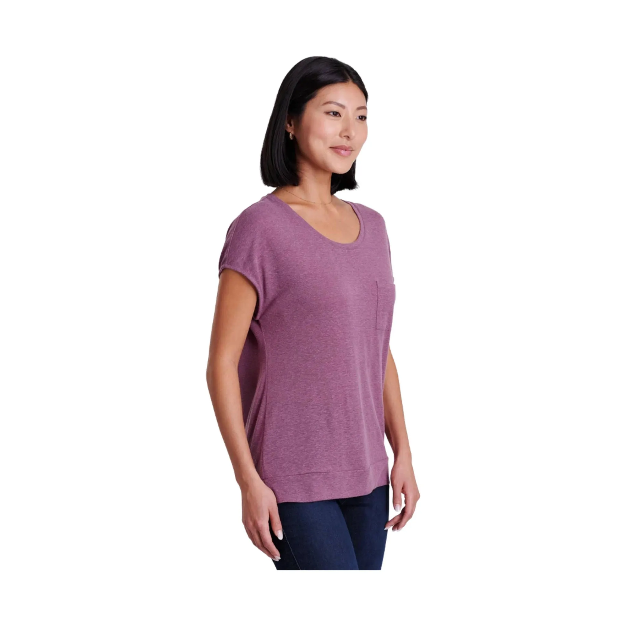 preshrunk Kuhl Women's Brisa Twist Short Sleeve - Mauve