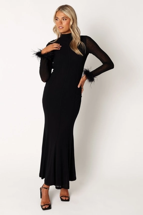 Ramoni Maxi Dress - Black Crisp Silhouette