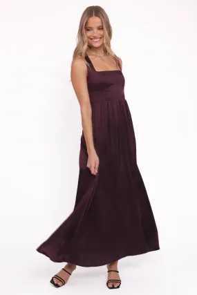 Understated Charm ConvertibleNeckline Elania Maxi Dress - Plum