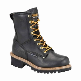 Mud Resistant Backcountry Camper Carolina Women's Elm 8 Inch Soft Toe Logger Work Boot - Black