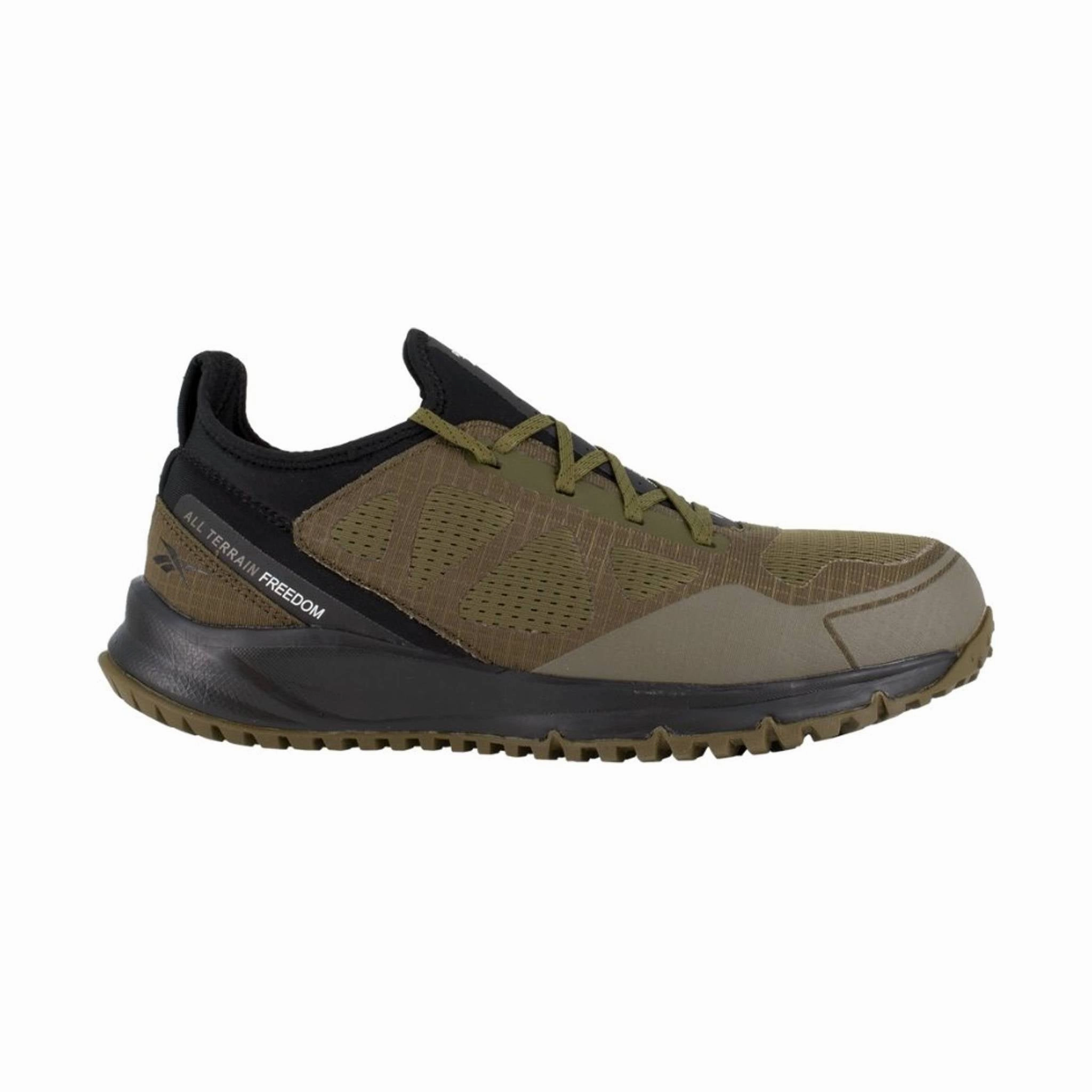 Flexible Torsion Bar Reebok Work Men's All Terrain Work Shoe Steel Toe - Sage/Black