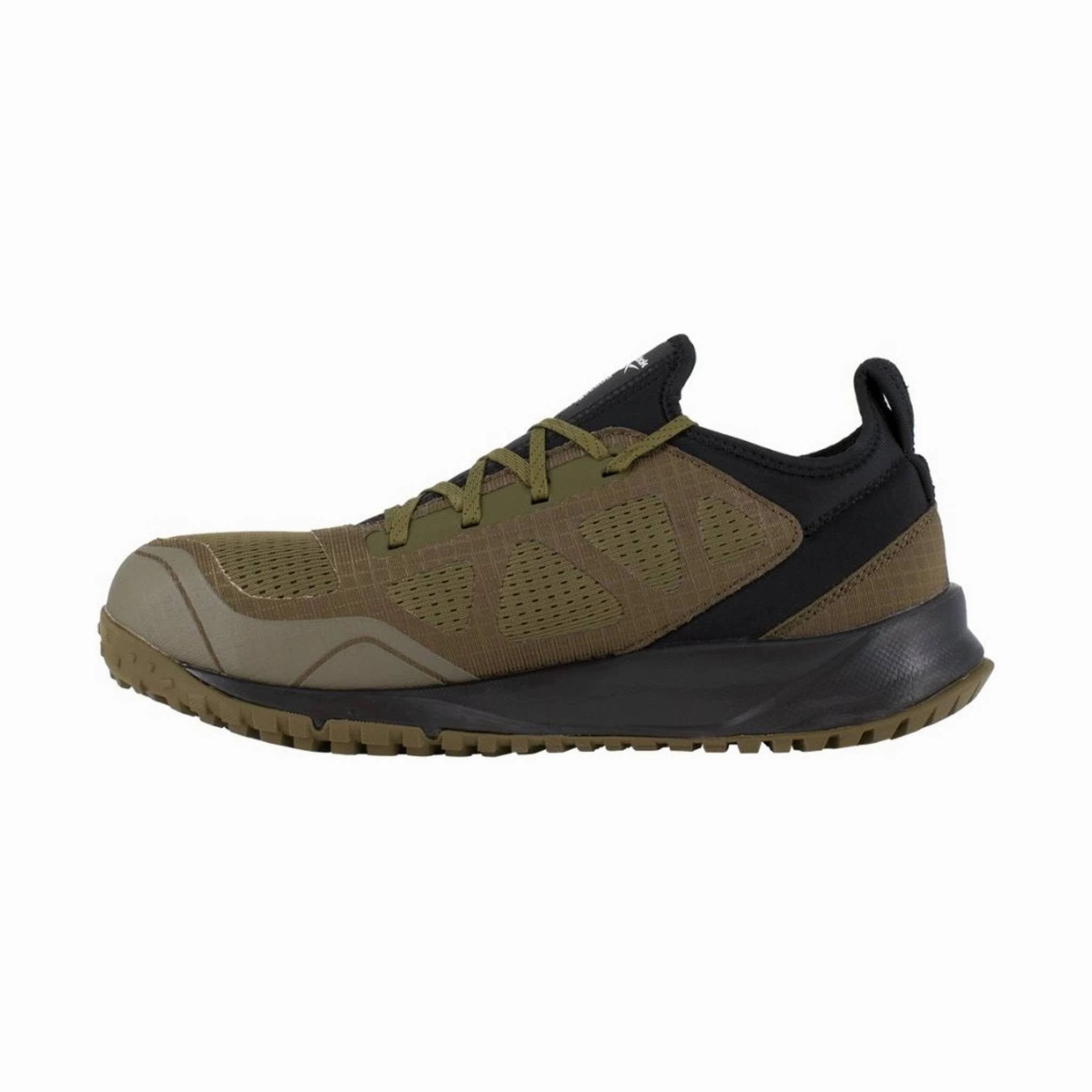 Reebok Work Men's All Terrain Work Shoe Steel Toe - Sage/Black Traction Grip Pattern