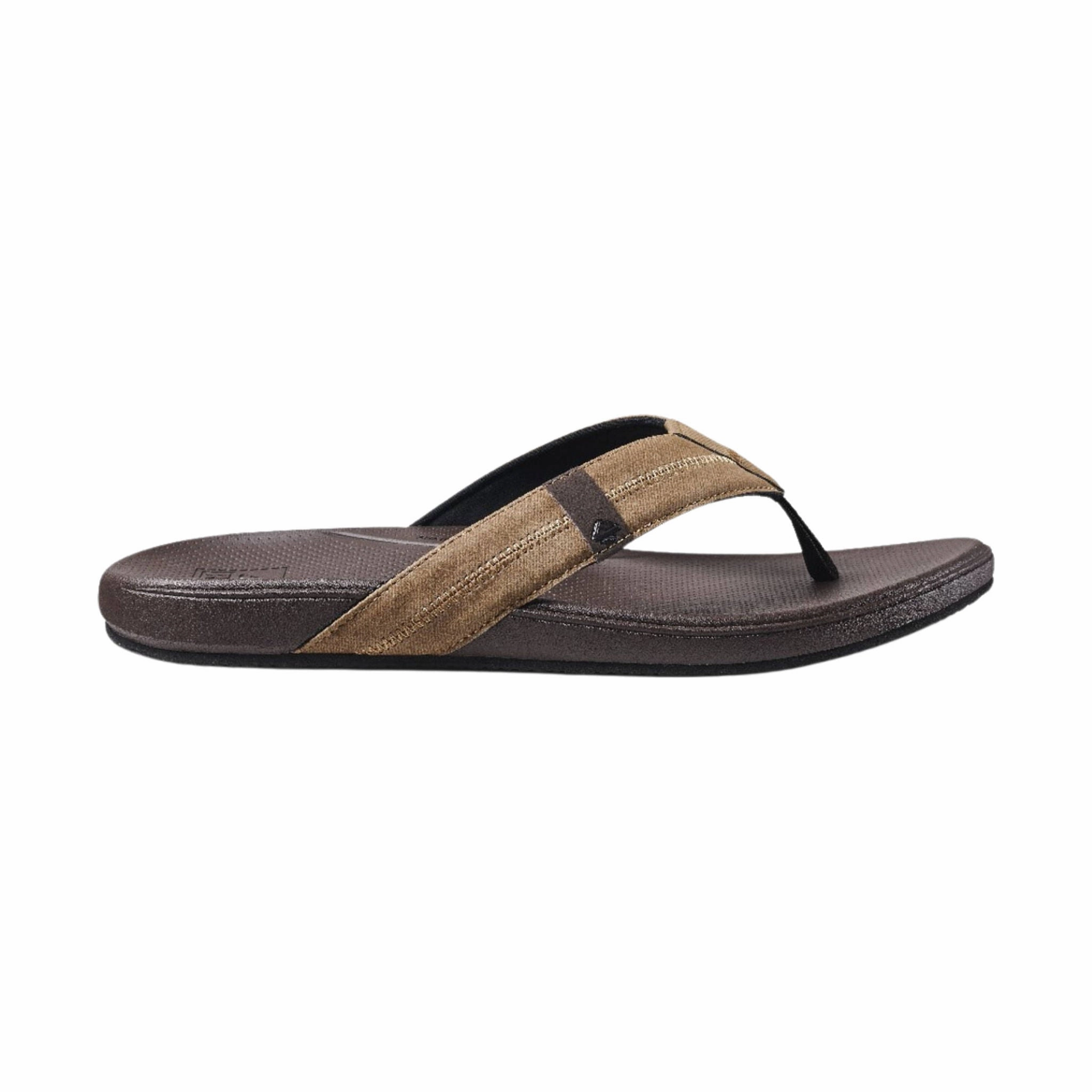Quick Slide Reef Men's Cushion Phantom 2.0 Flip Flop - Brown Leather