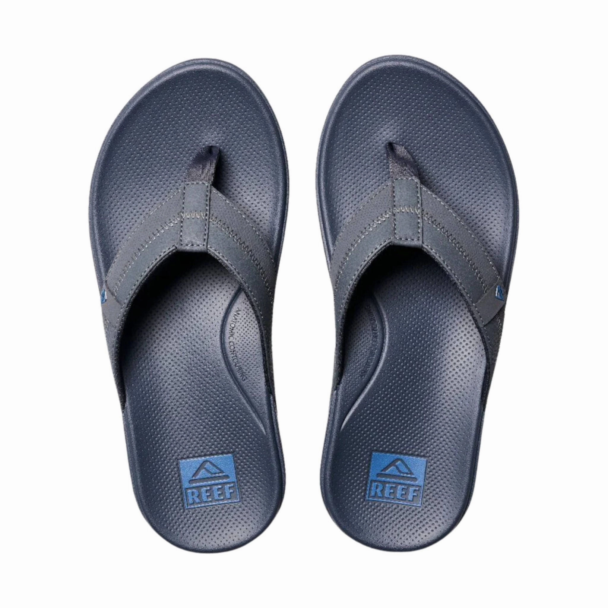 Reef Men's Cushion Phantom 2.0 Flip Flop - Grey/Blue Comfy Flip-flops Toe Guard