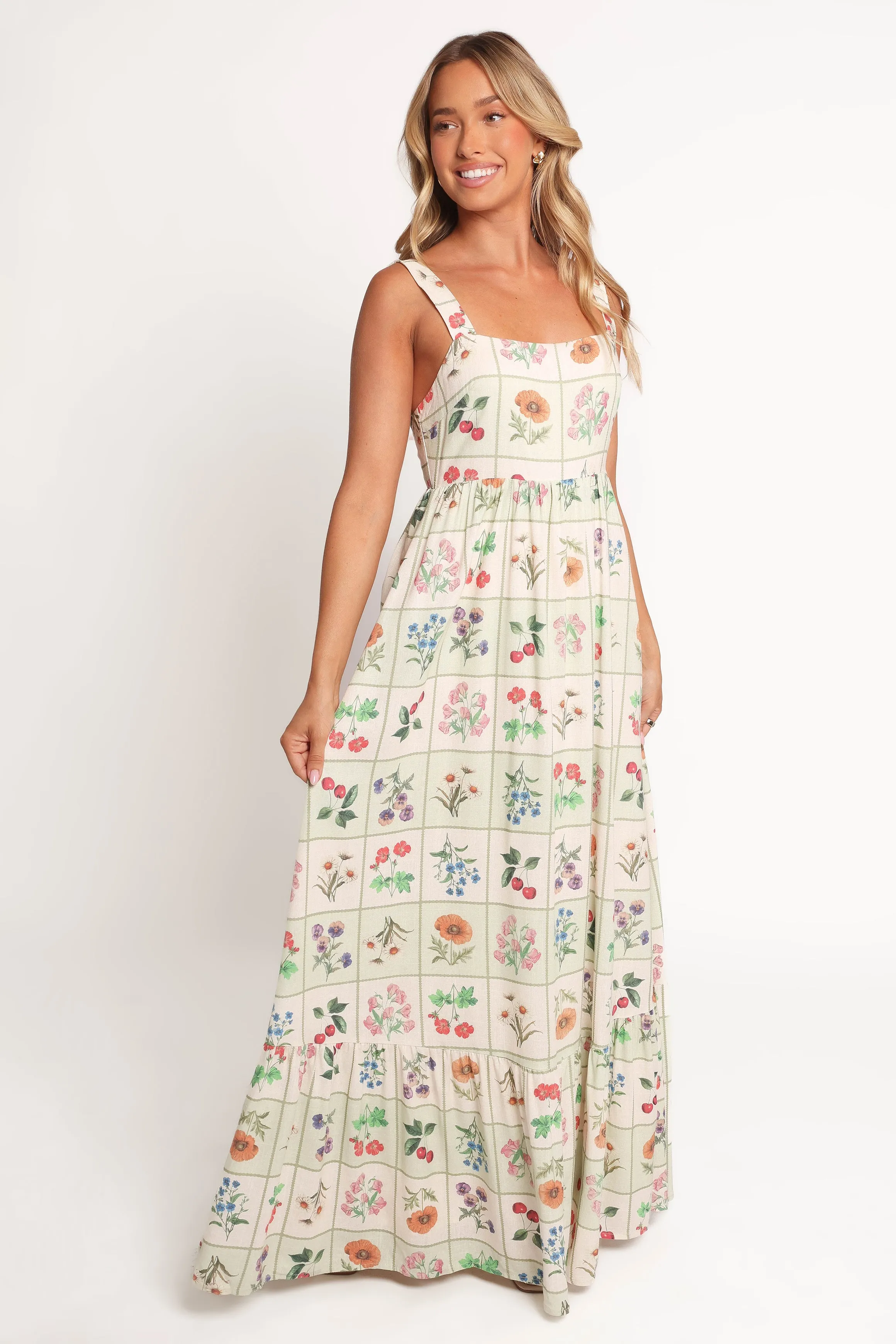 Front Ruffle Reid Maxi Dress - Flower Market