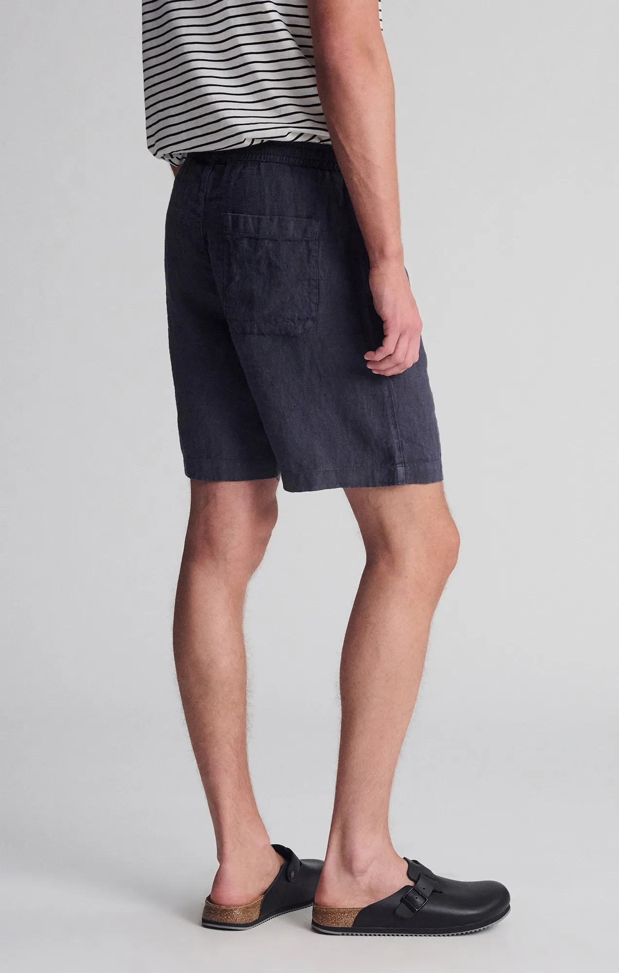 LINEN POCKET SHORTS IN PERISCOPE Abrasion Resistant Surface
