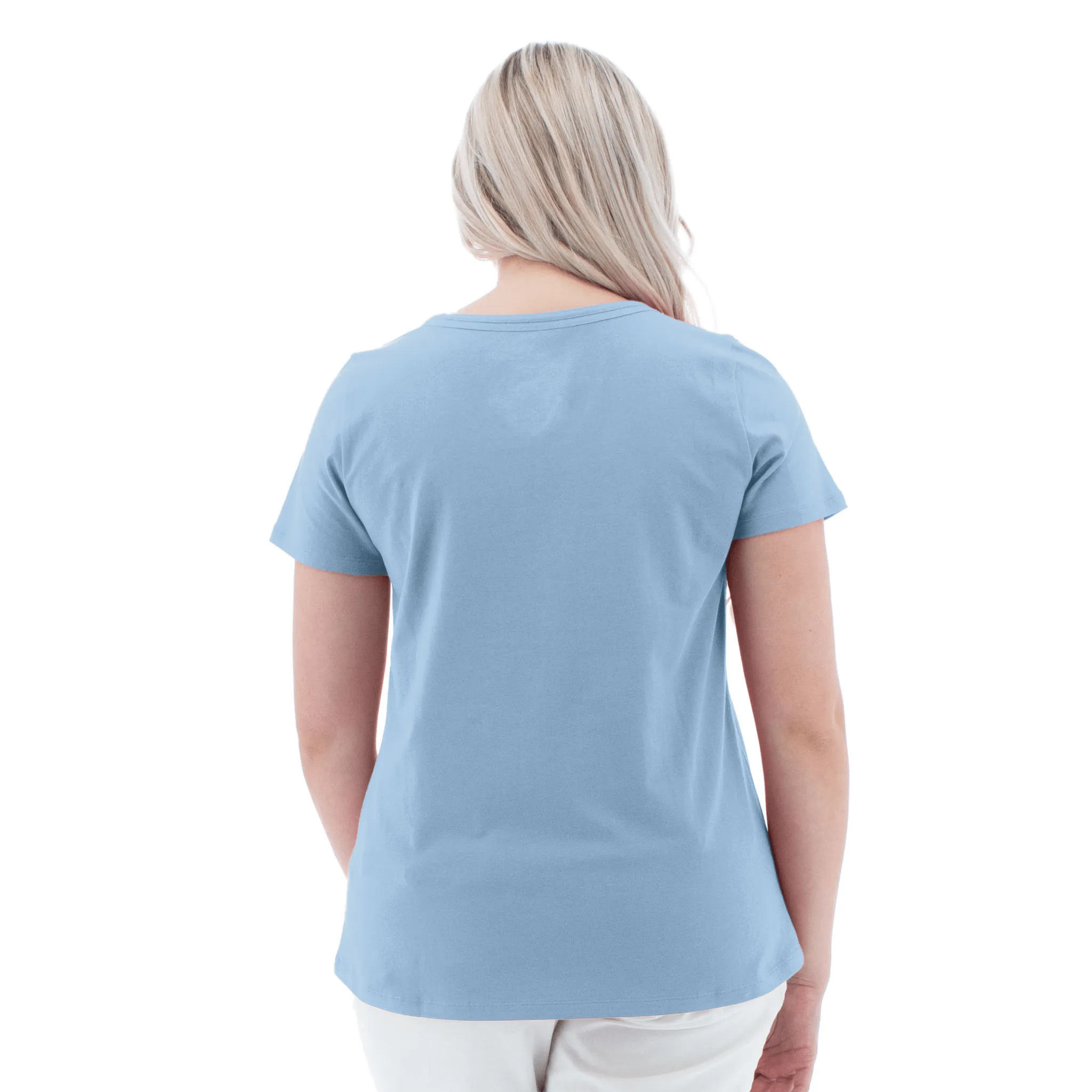 WaterResistantCoating Old Ranch Women's Basis Organic Cotton Tee - Glacier Lake