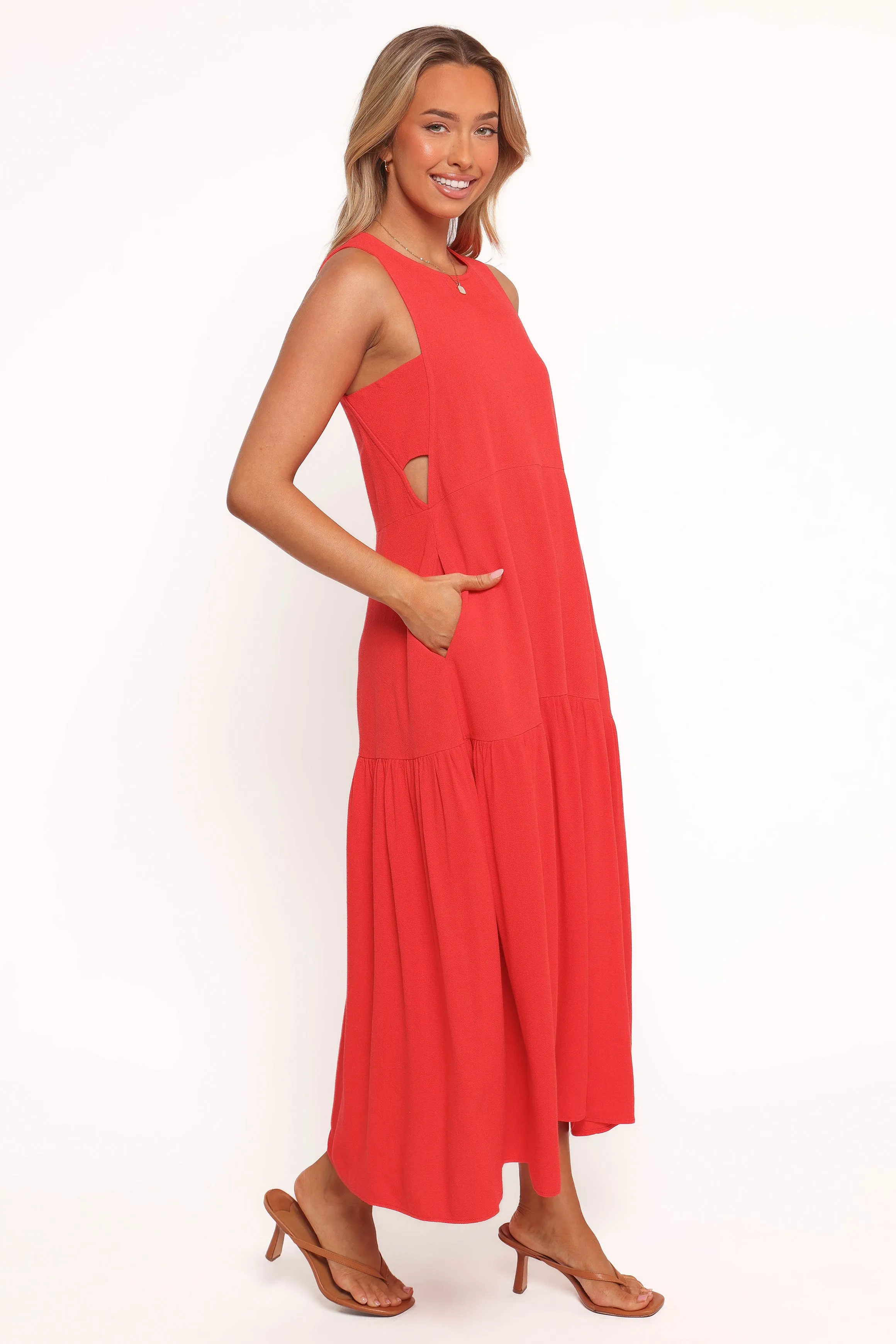 Almudena Midi Dress - Red SeamlessConstruction