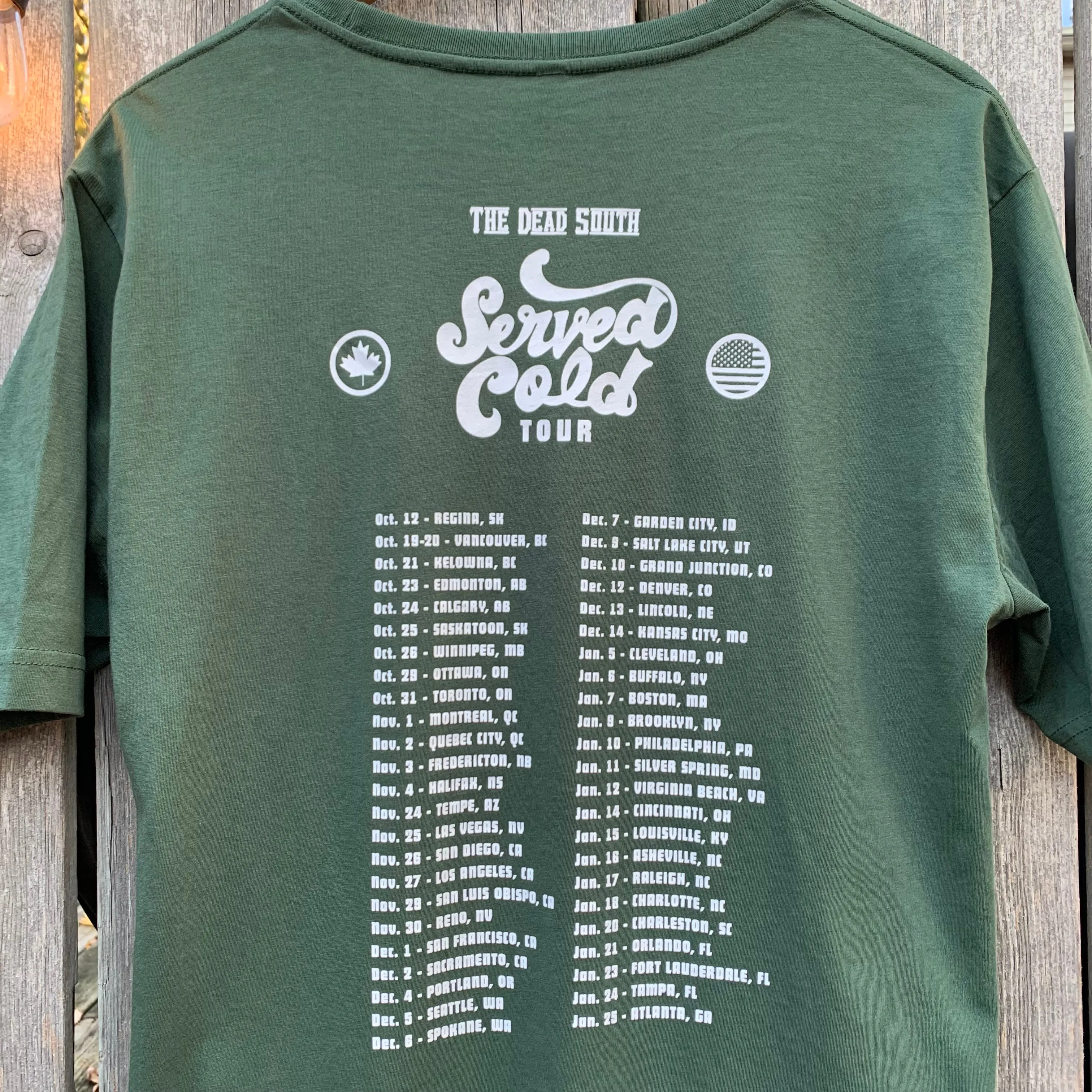 Sugar & Joy Served Cold Tour T-Shirt - Green Comfy Fit Layer