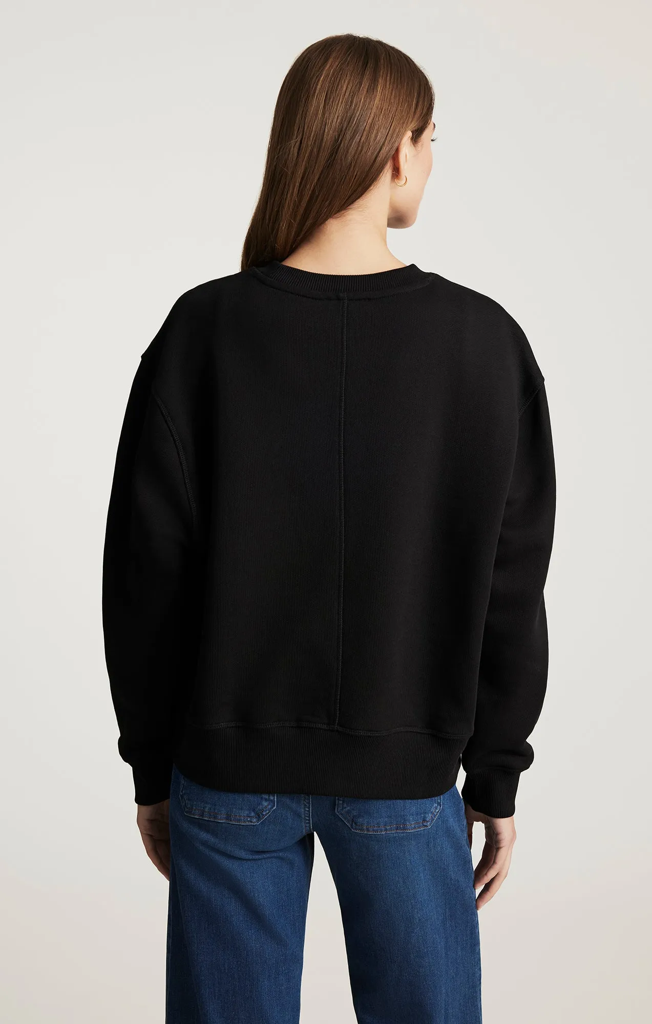 Active Design CREW NECK SWEATSHIRT IN BLACK
