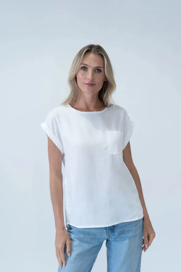 Quick Dry Wear Relaxed Vibe Chelsea Pocket Blouse | Ivory