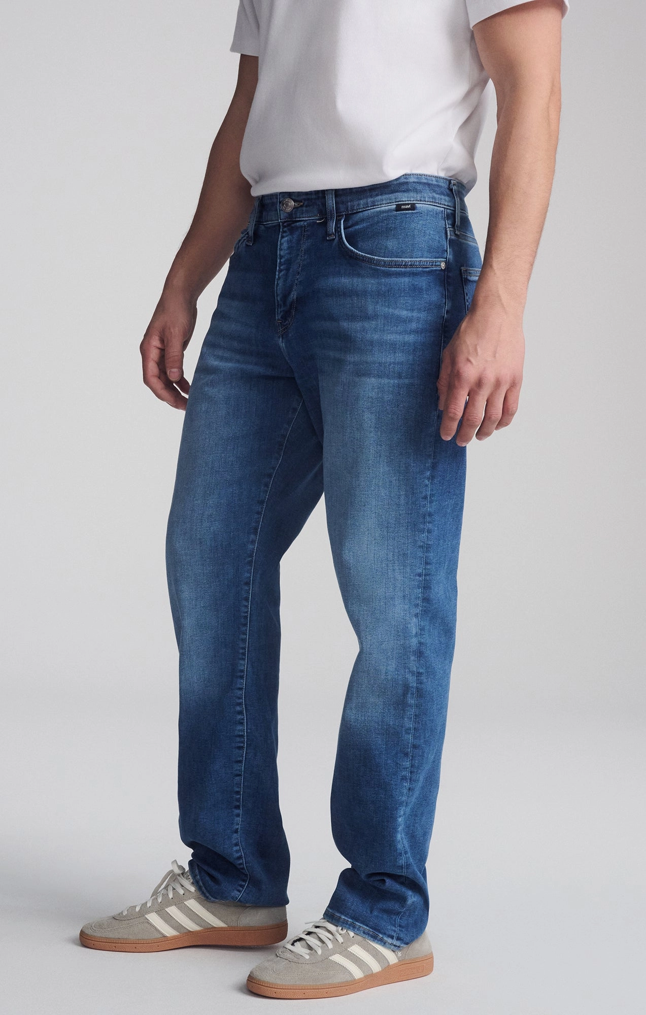 Sustainable Road Trip Formal Classic Wear Loose MATT RELAXED STRAIGHT LEG IN DARK BRUSHED FEATHER BLUE