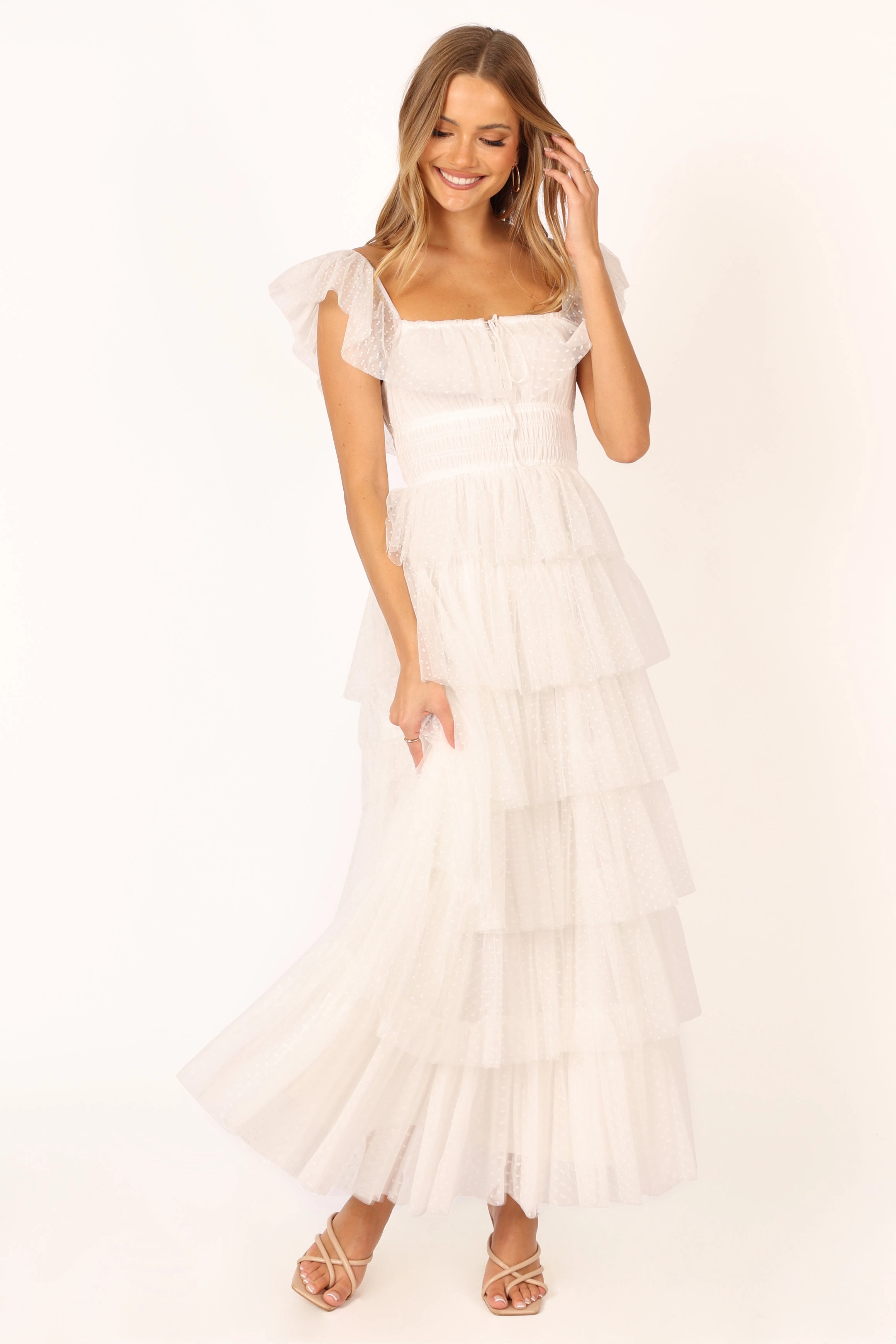 Flexible Layers Belle Maxi Dress - Off White