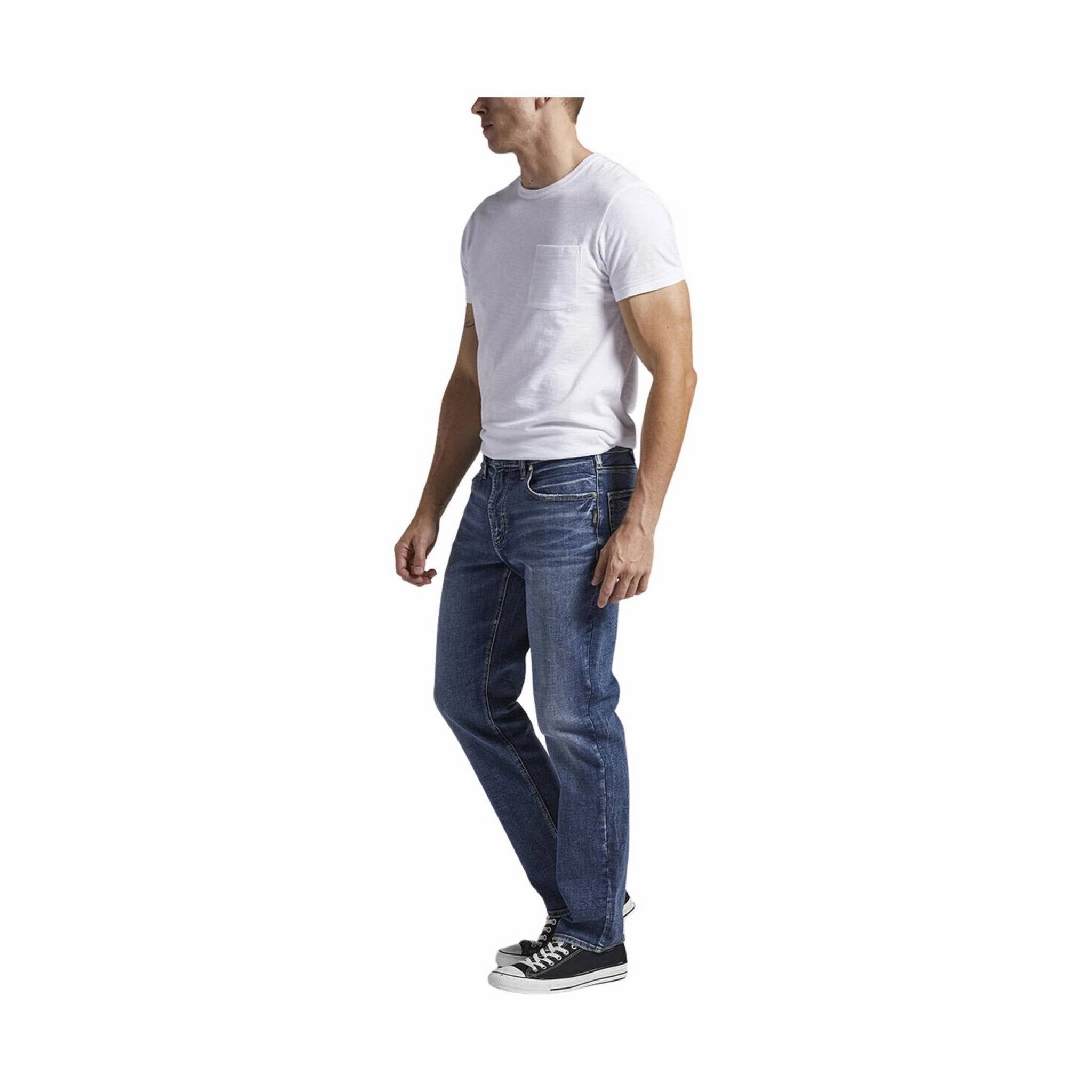 Silver Jeans Co. Men's Eddie Athletic Jean - Indigo Sleek Design Couple Look Lightweight
