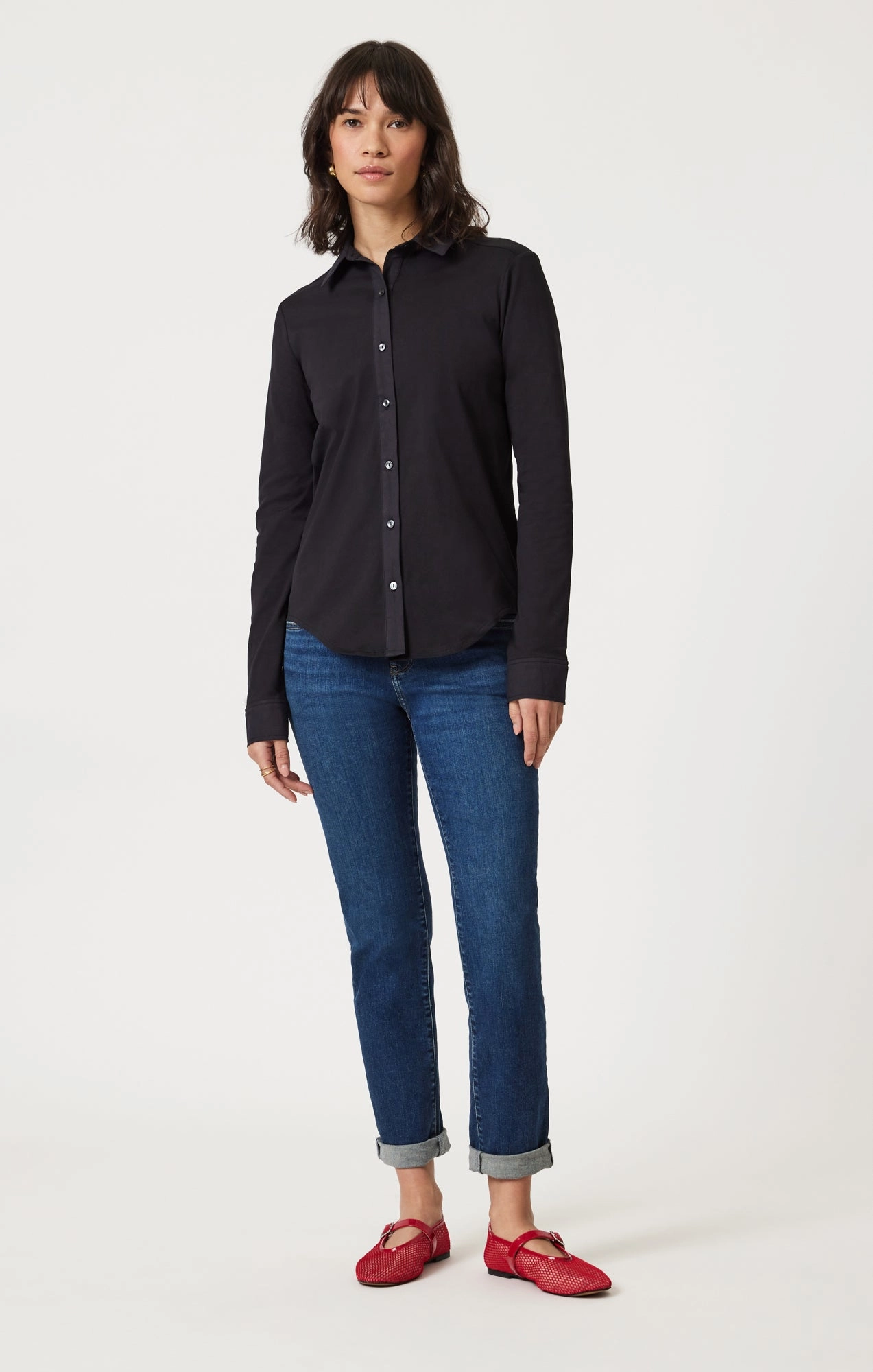 EMMA SLIM BOYFRIEND IN DEEP BRUSHED TRIBECA Minimalist Night Out Smooth