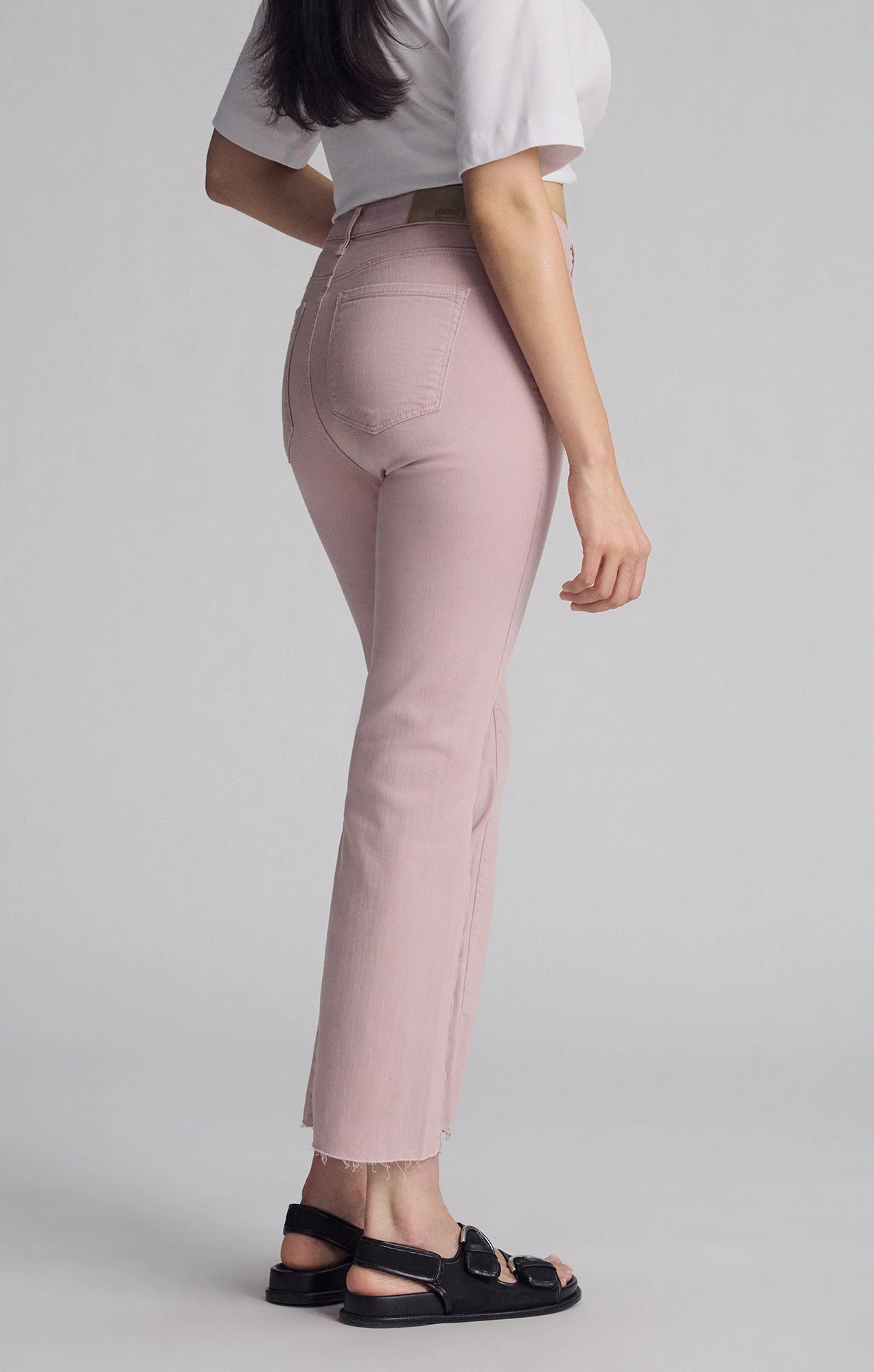 Heavyweight Denim Classic Office Wear ANIKA CROPPED FLARE IN WOODROSE FLEX BLUE