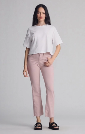 Music Event Picnic Style Style Blend ANIKA CROPPED FLARE IN WOODROSE FLEX BLUE