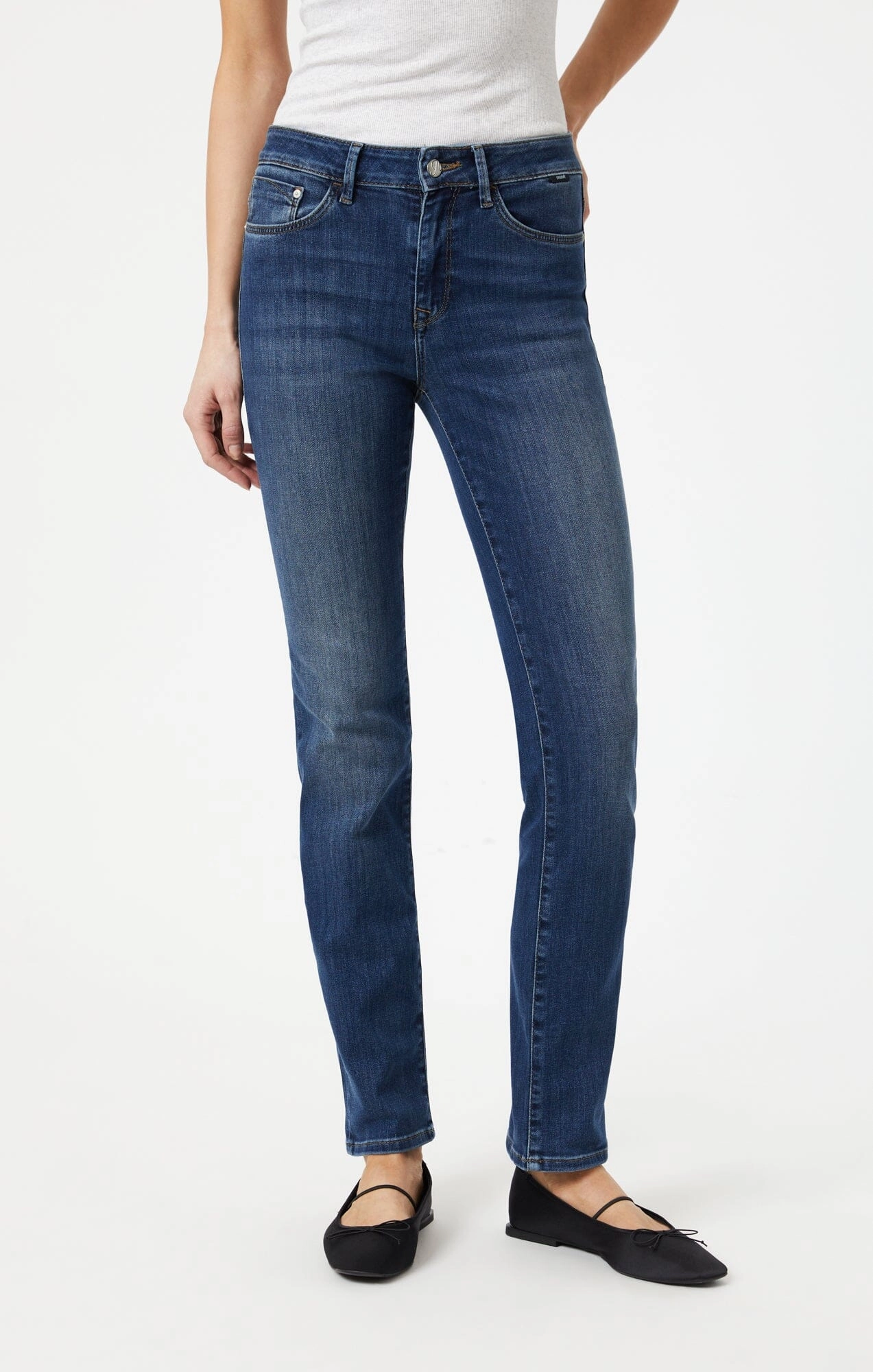 KENDRA STRAIGHT LEG IN INDIGO SUPERSOFT Multi Pocket Design