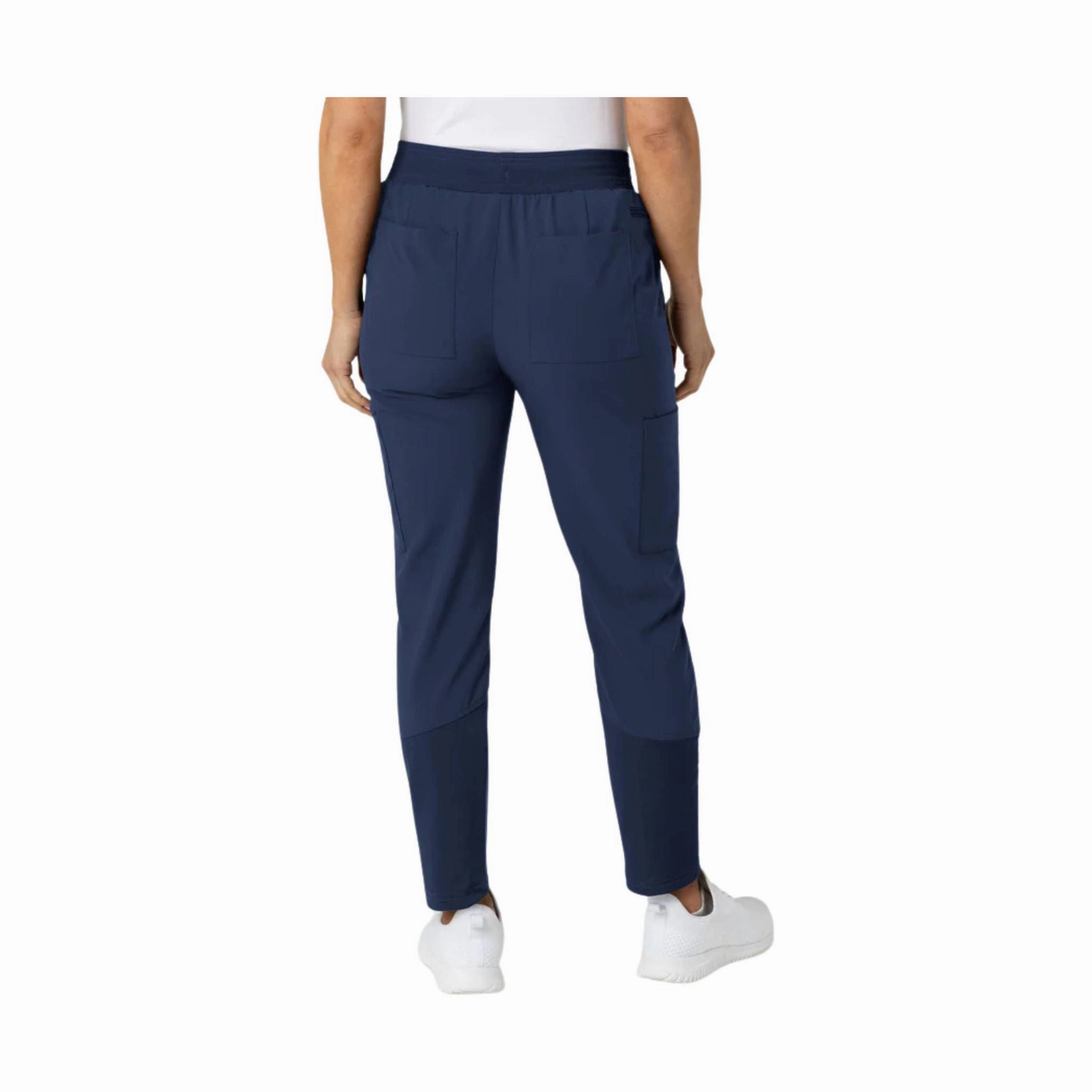 Wink Women's Flex n Reach Track Scrub Pant - Navy Organic Cotton