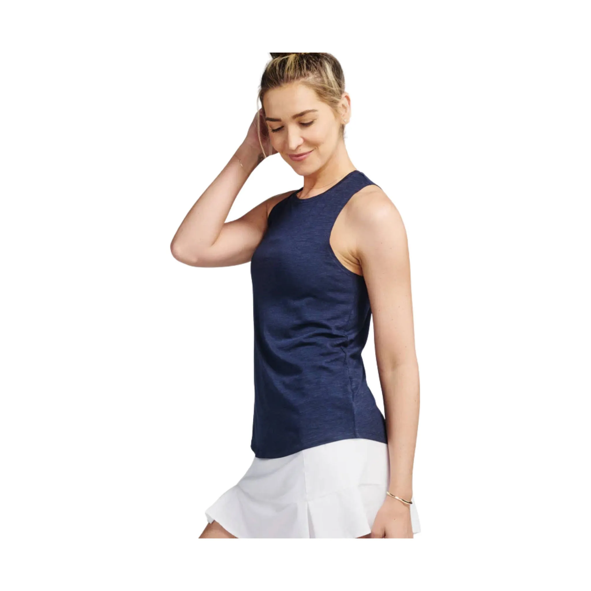 Tasc Women's Nola Tank 2.0 - Classic Navy HighNeckCut MultiPanel Design