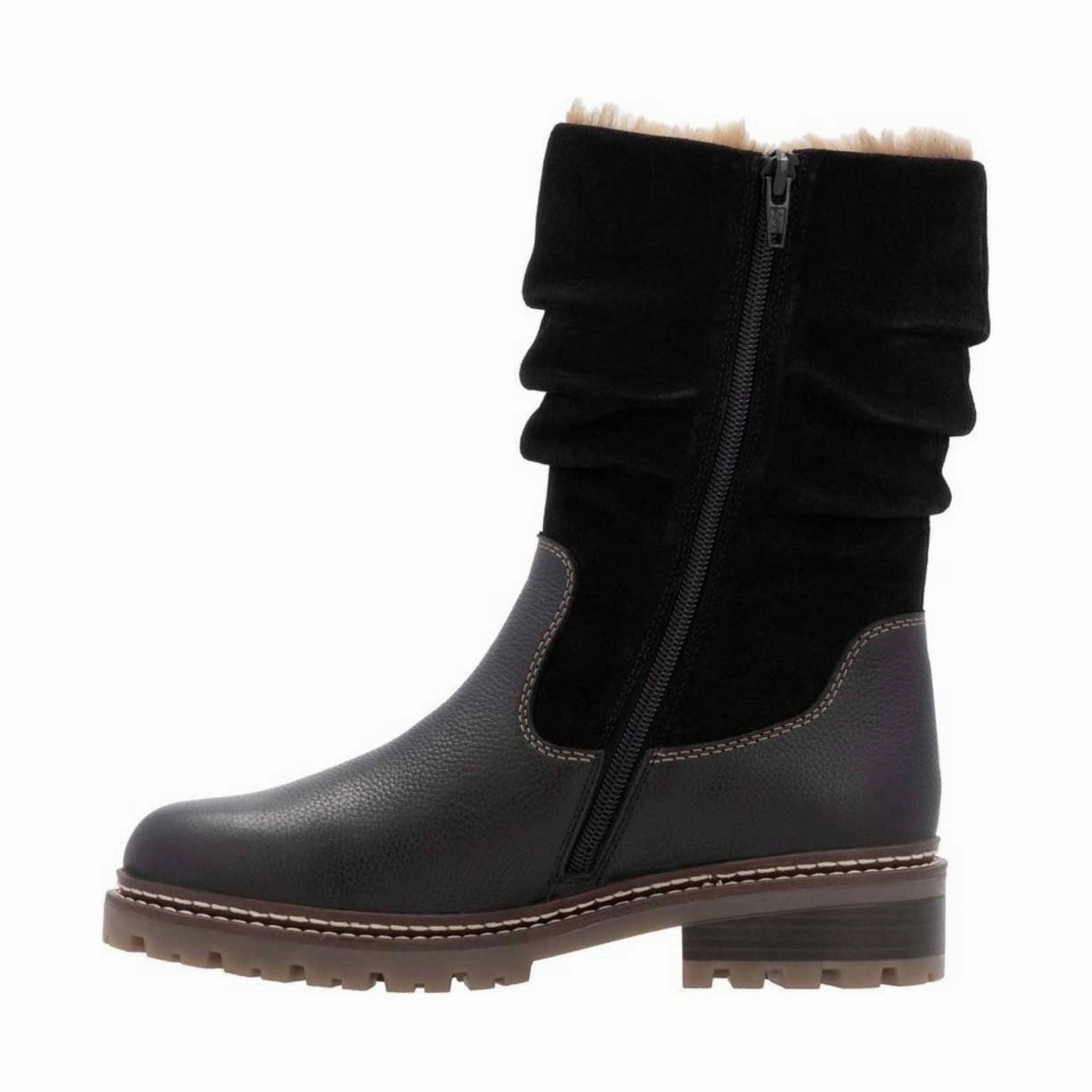 Casual Wear Street Sound Remonte Women's Stefanie Slouch Mid Calf Boots - Black