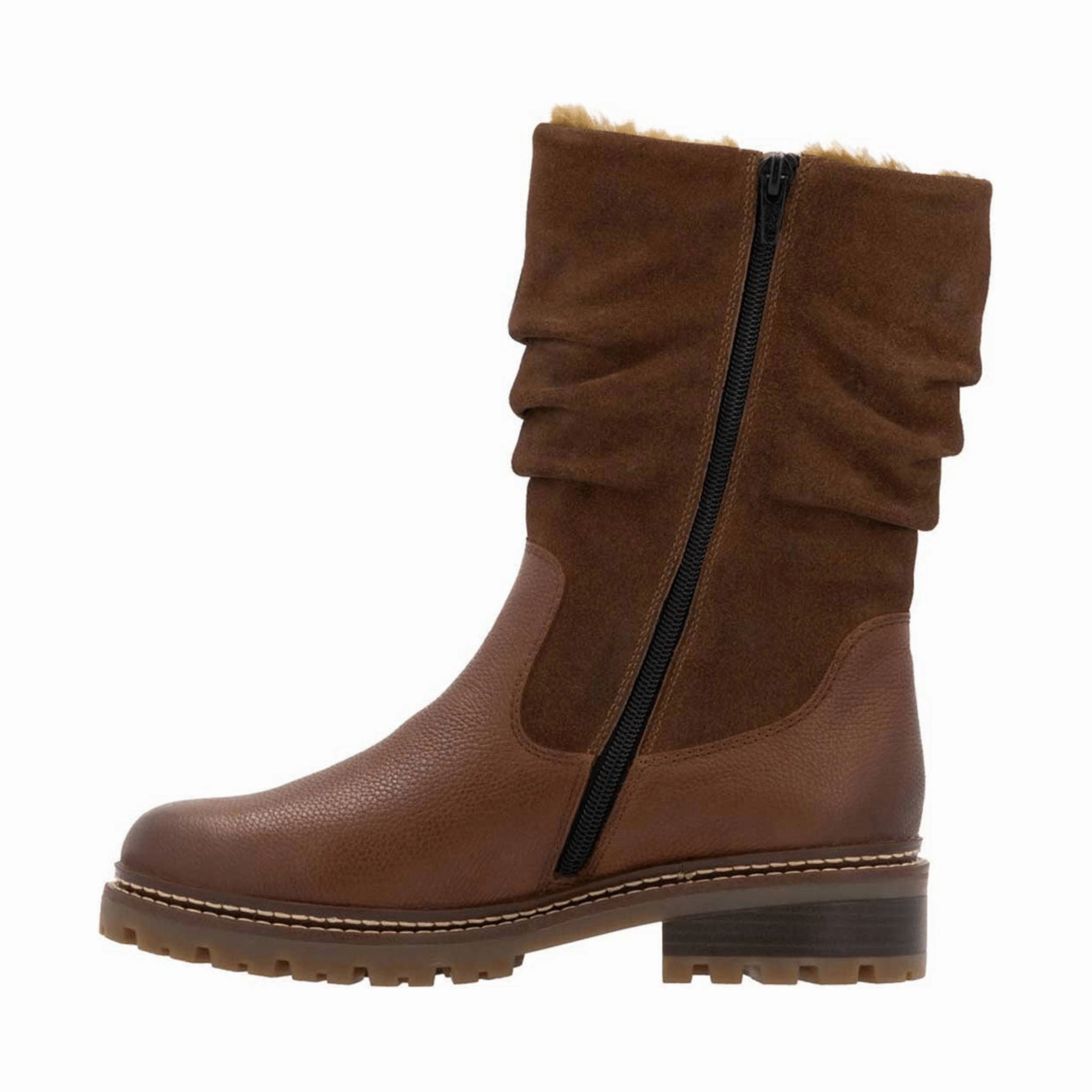 Remonte Women's Stefanie Slouch Mid Calf Boots - Brown Built For Work