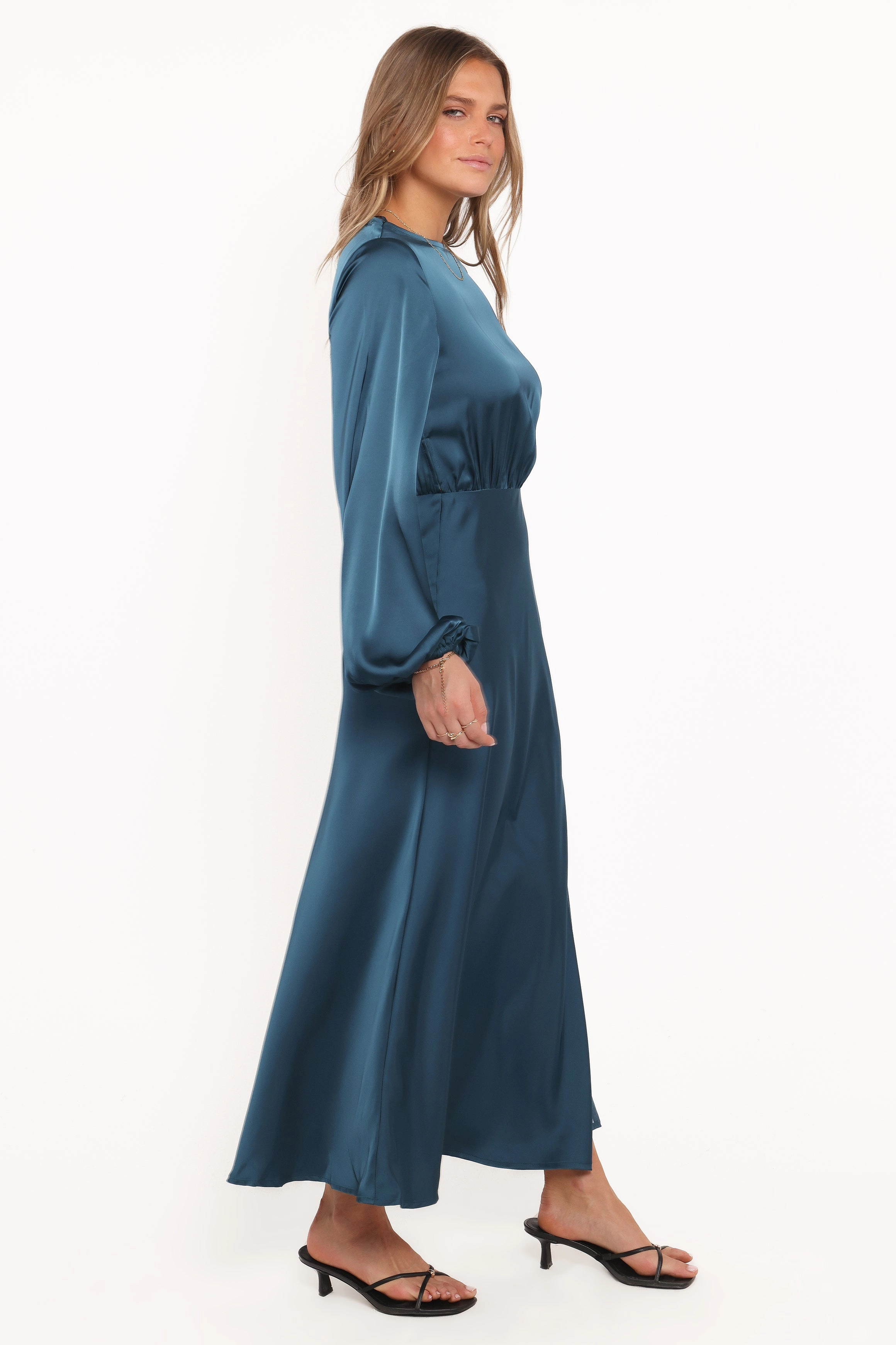 Remora Long Sleeve Midi Dress - Teal Comfortable Fashion