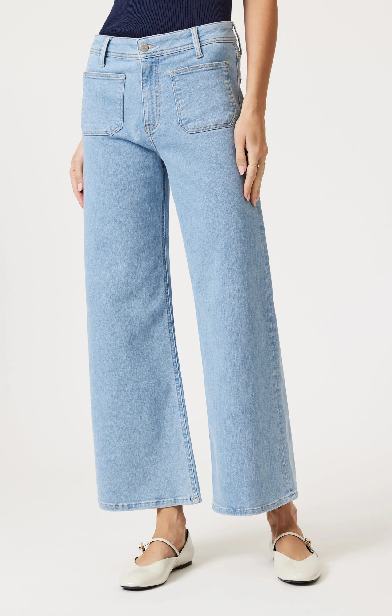 Universal Favorite Easy Care PALOMA MARINE WIDE LEG IN LIGHT BLUE FLEX BLUE