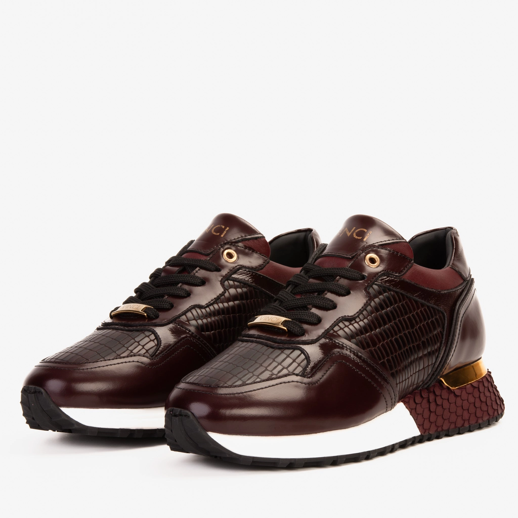 urban vibe The Empire Burgundy Leather Men Sneaker