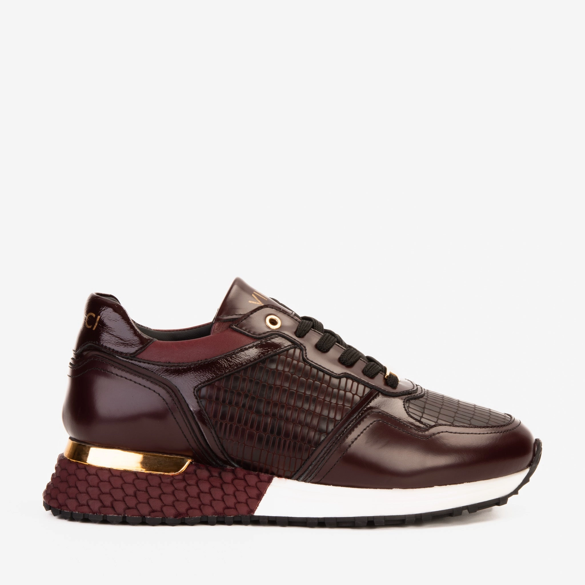Stable Support The Empire Burgundy Leather Men Sneaker