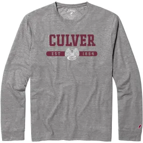 Eagle - C Reclaim Long Sleeve Tee - Graphite Flexible Ribbed Neckline Summer cool