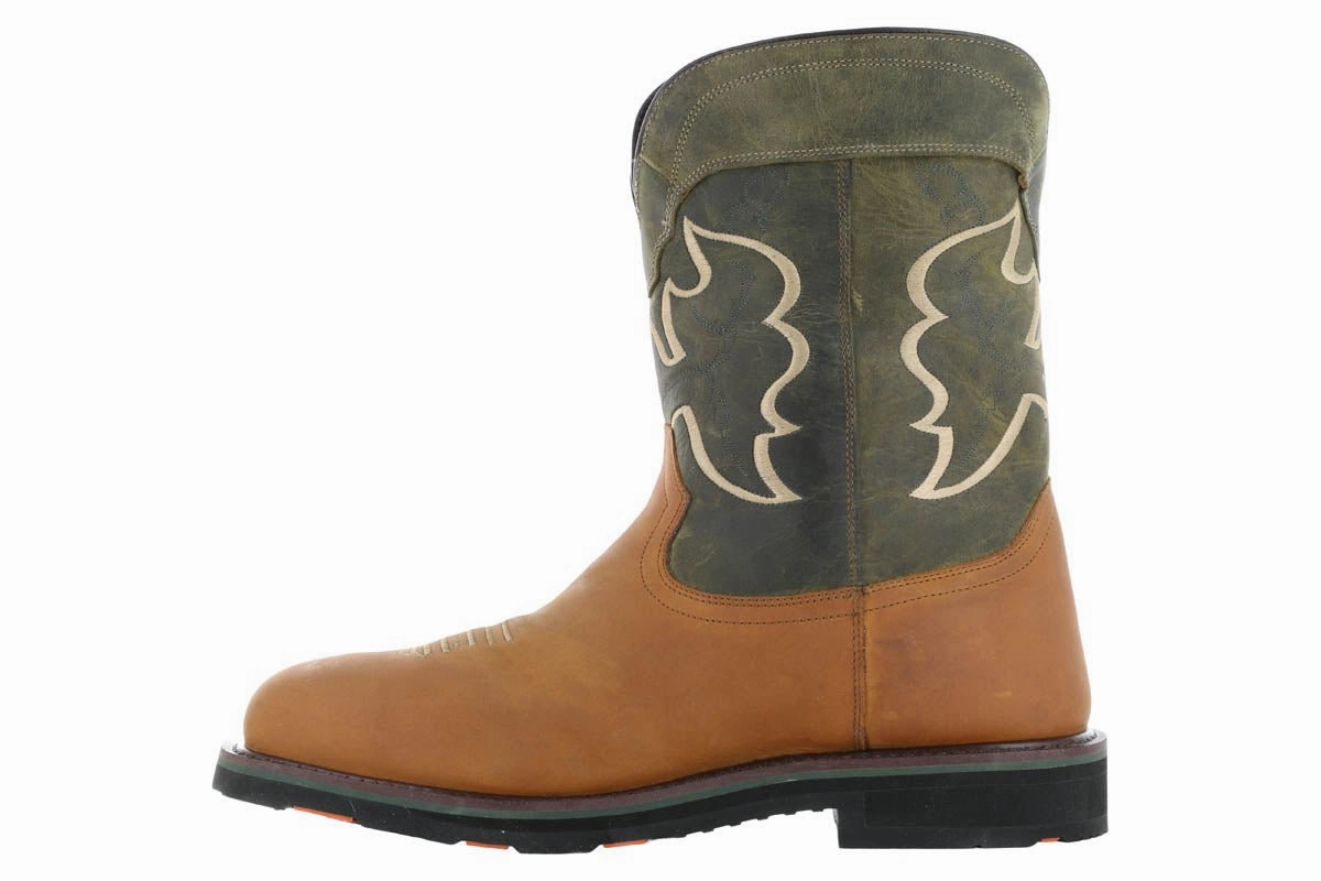 Essential Piece Heat Resistant Coating Hoss Showdown Composite Toe Western Boot Olive