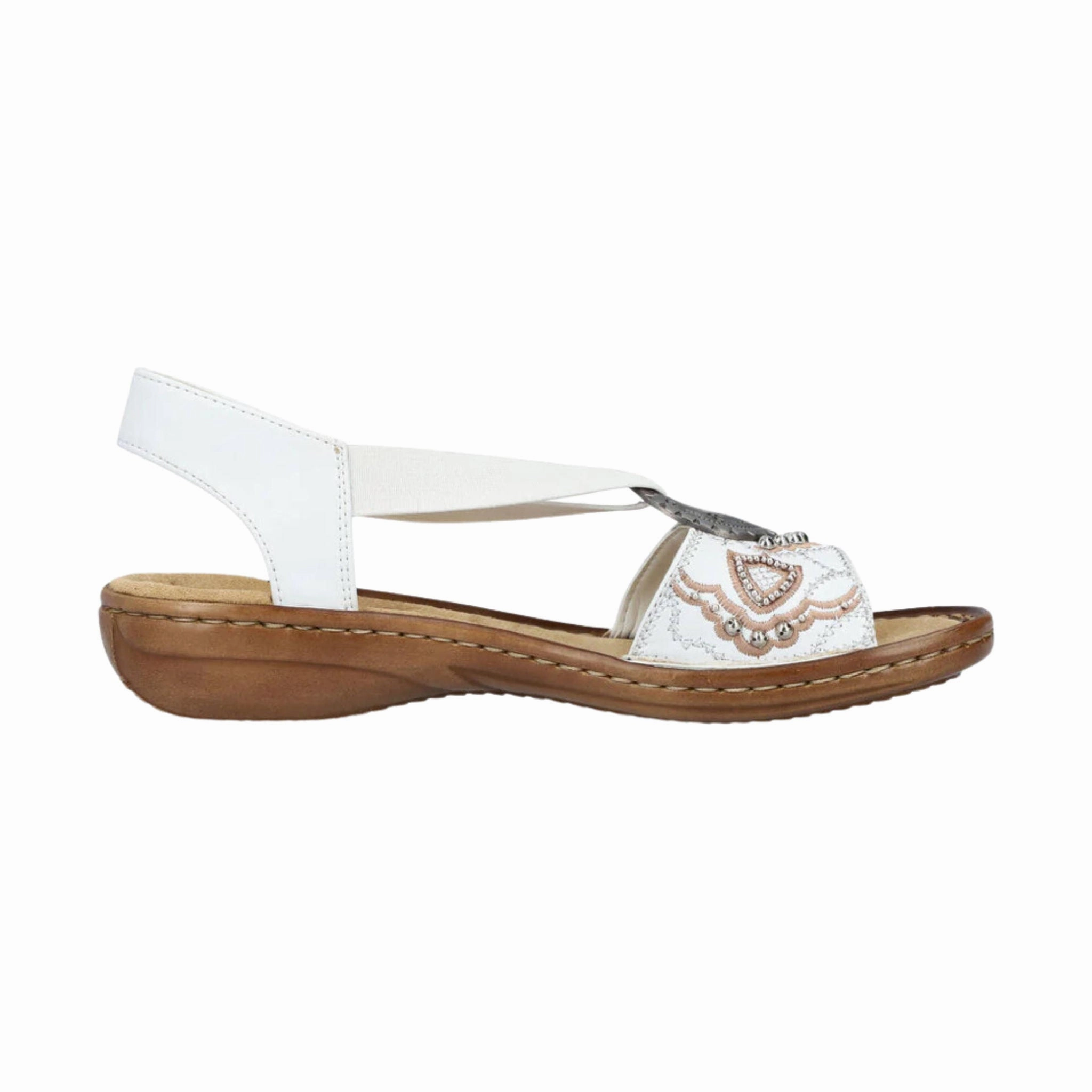 Rieker Women's Regina Sandal - White Soft Hug