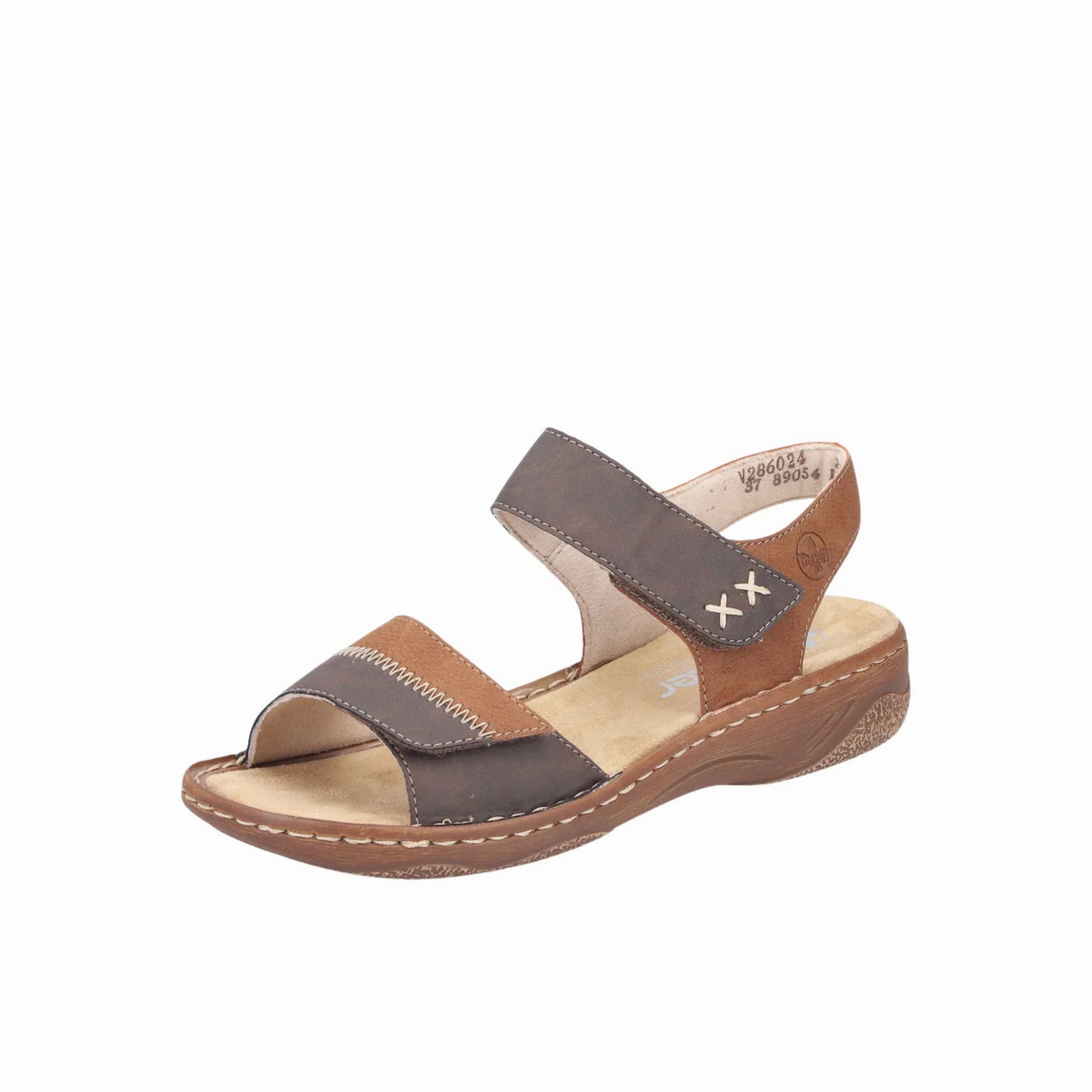 Indoor Wear Rieker Women's Regina Sandals - Chocolate/Cognac