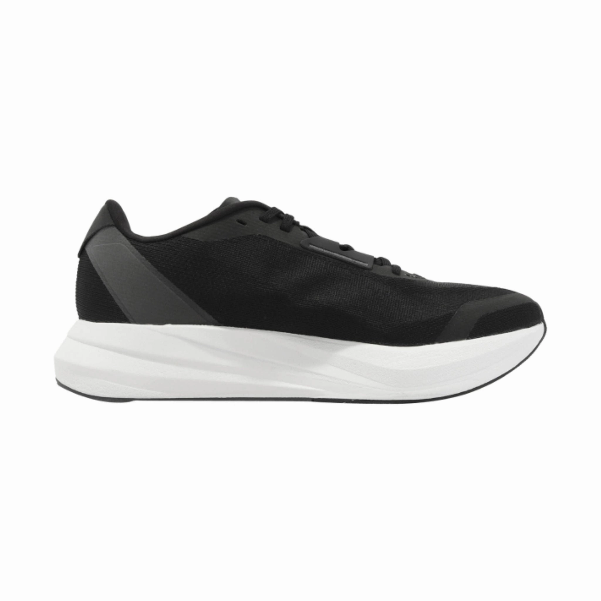 Adidas Men's Duramo Speed Shoes - Core Black/ Carbon Color Breath Points Stitched Detailing